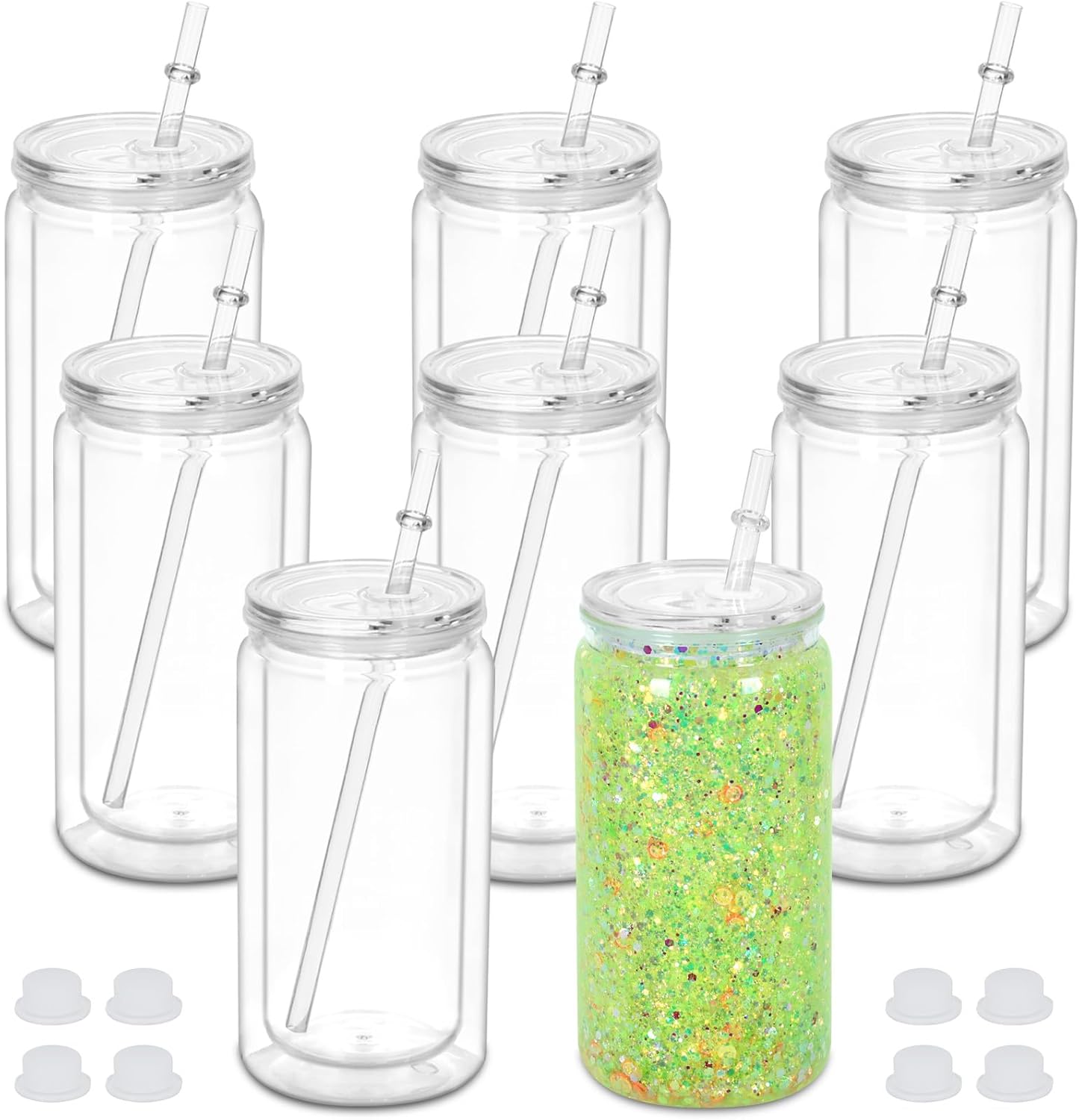Double-Drilled Snow Globe Tumbler