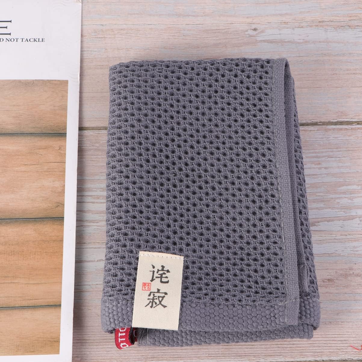 Alipis Waffle Weave Washcloth Set 32x32cm Cotton Face Towel Ultra Soft