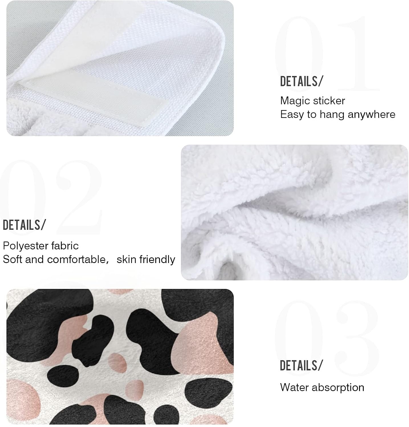 High-Quality Cow Prints Skin Kitchen Towels