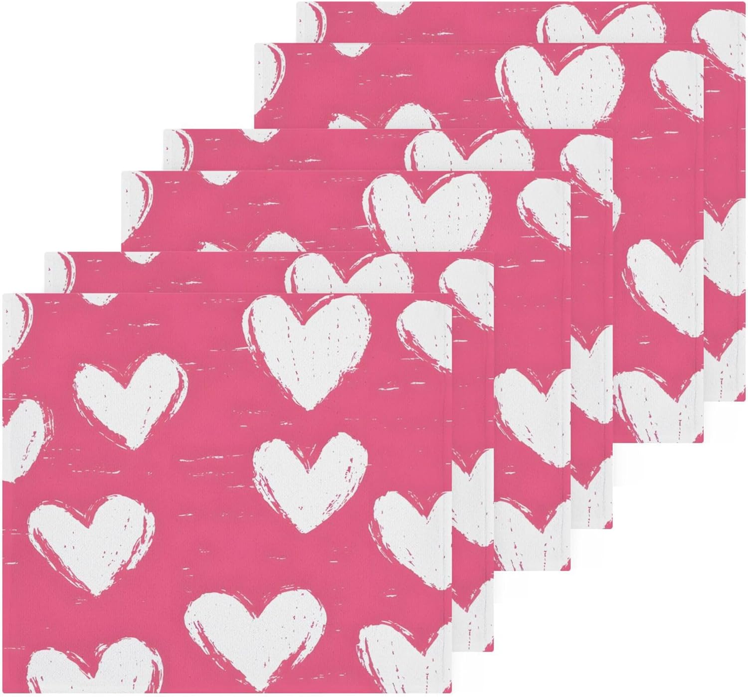 Xigua White Heart Fast Drying Washcloth Set