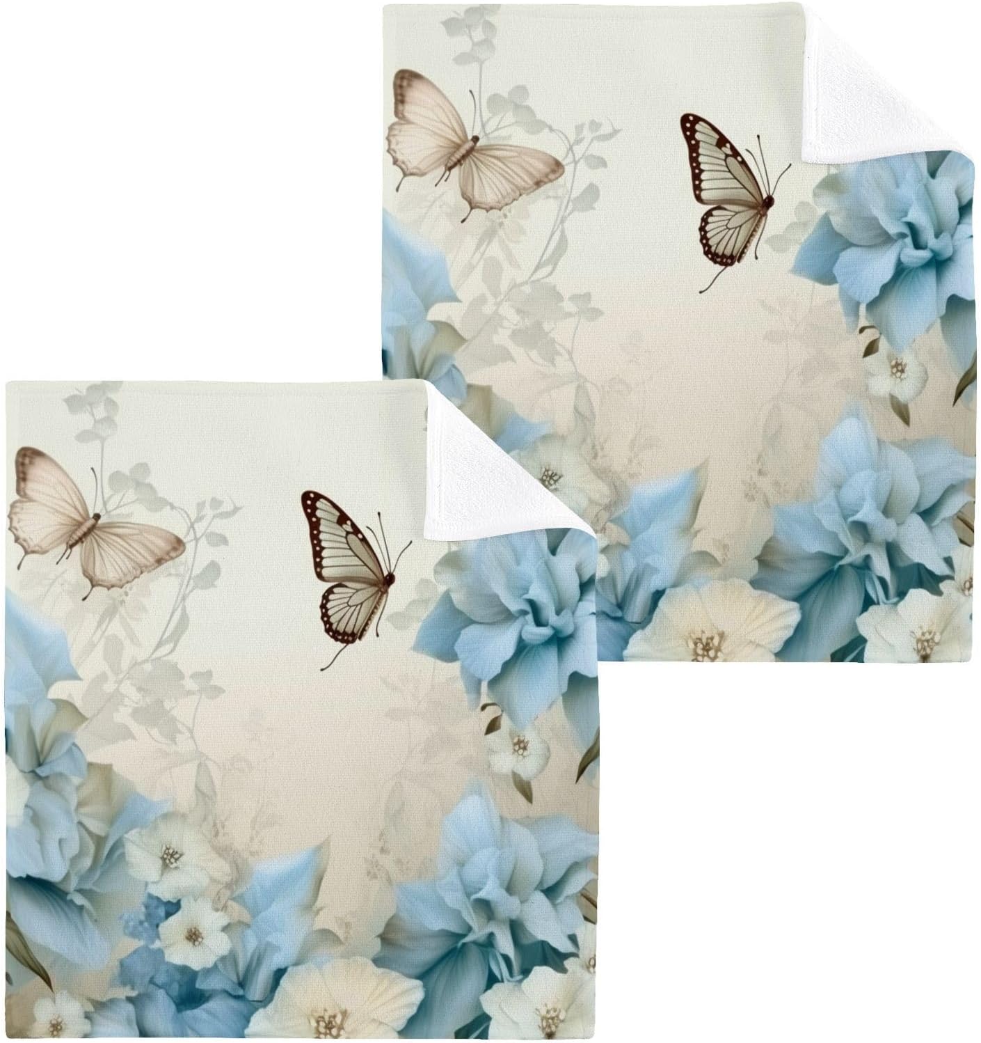 Butterfly Flower Washcloth - Soft for Babies