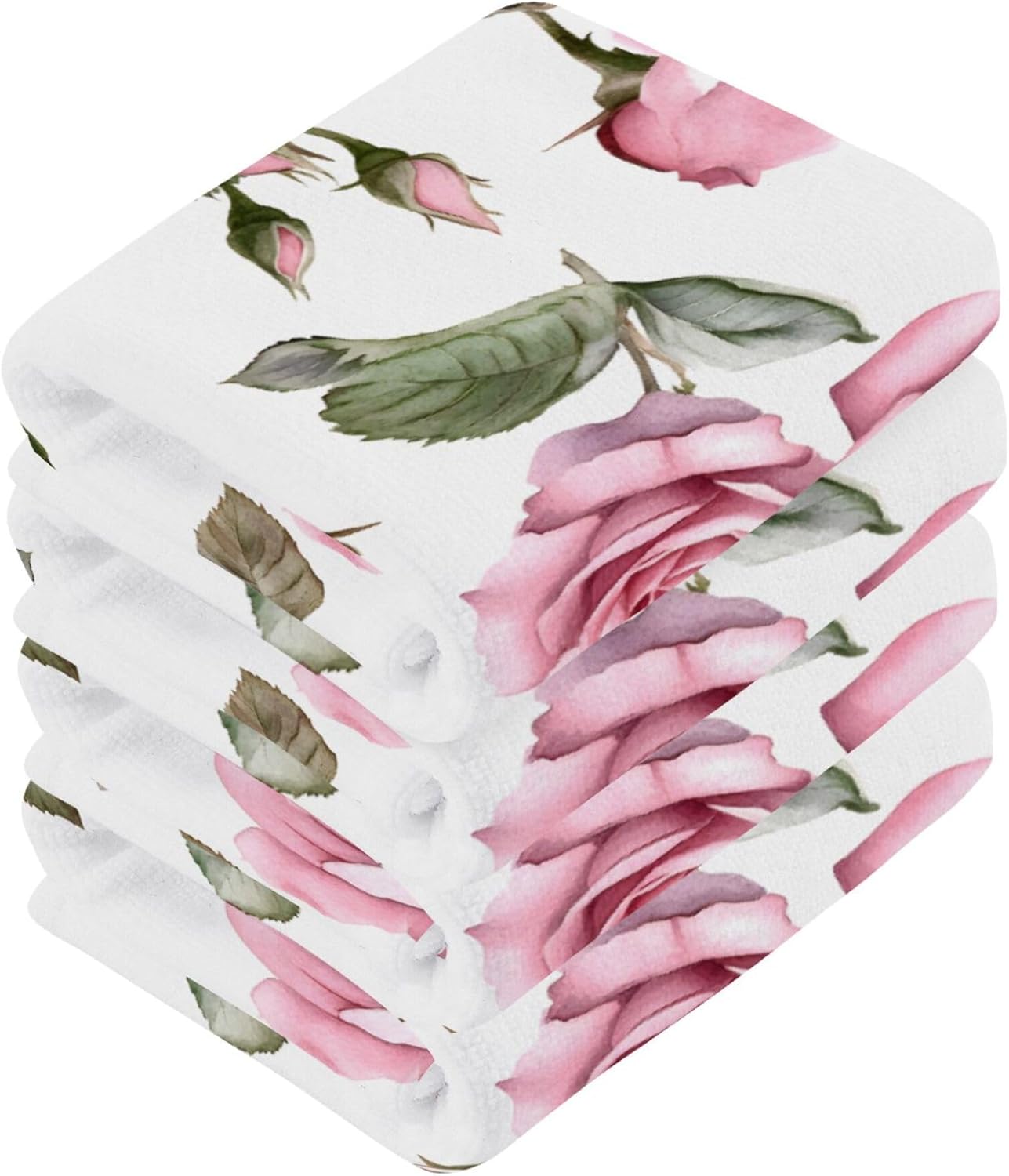 Delightful Xigua Roses Washcloth Set