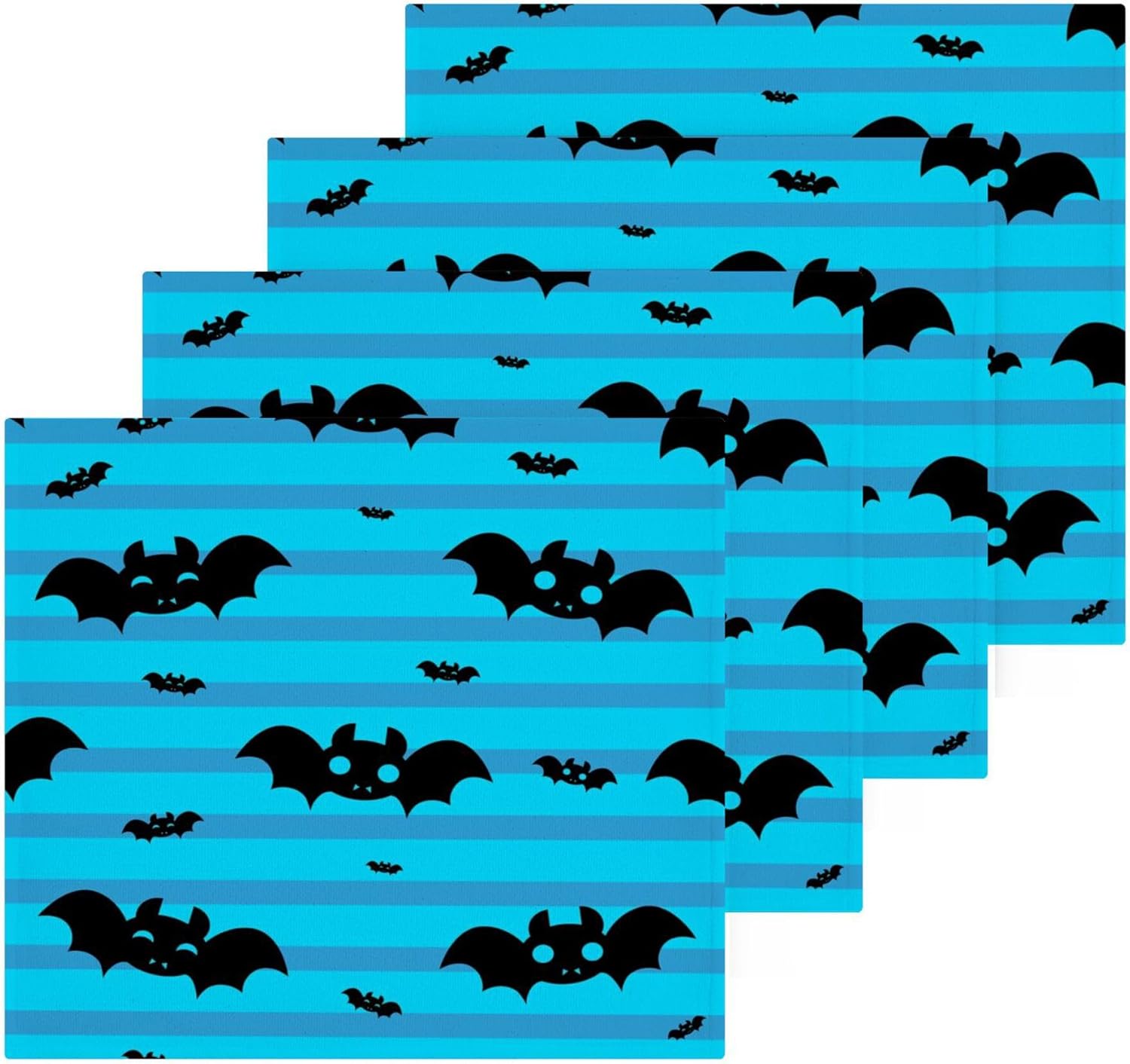 Cute Halloween Bat Washcloth Set - 12 x 12 Inch