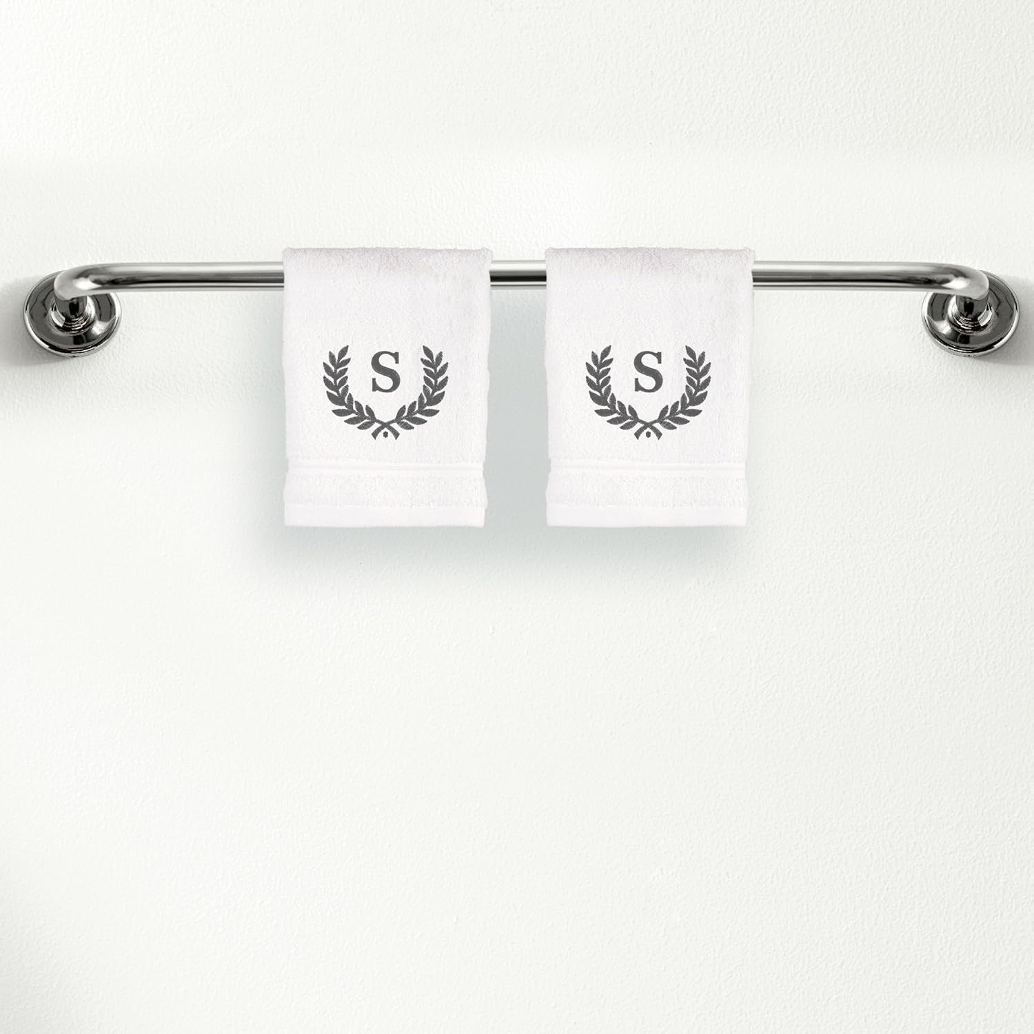 Personalized Custom Monogrammed Washcloths Set 2 Piece