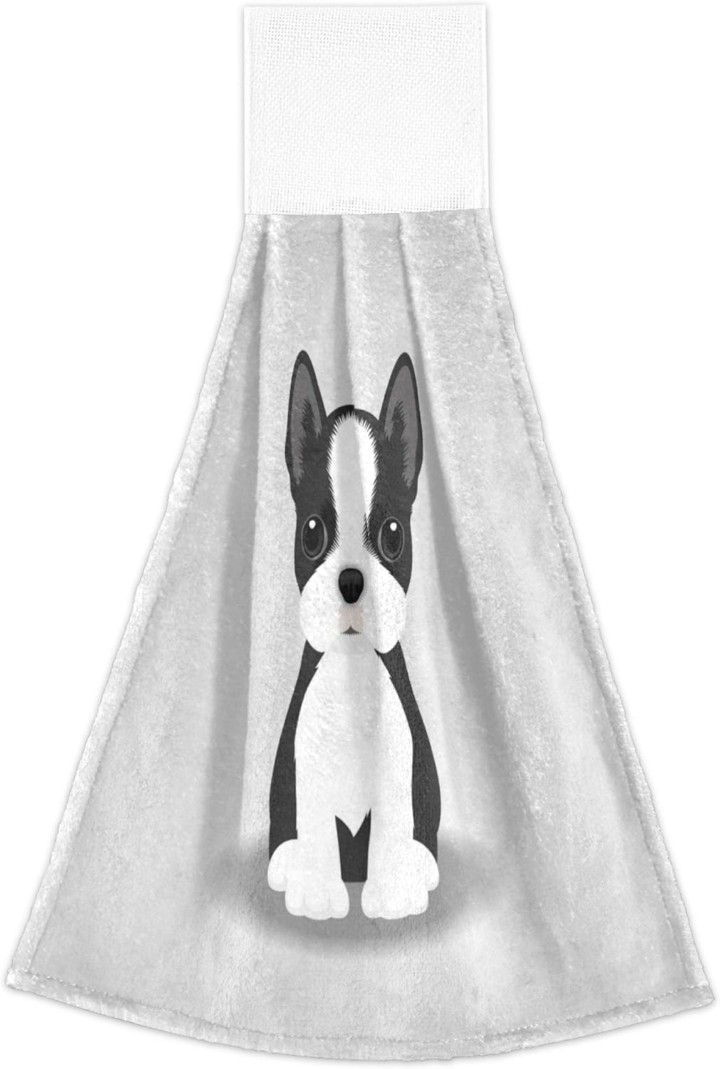 Aslsiy Boston Terrier Hanging Towels Set