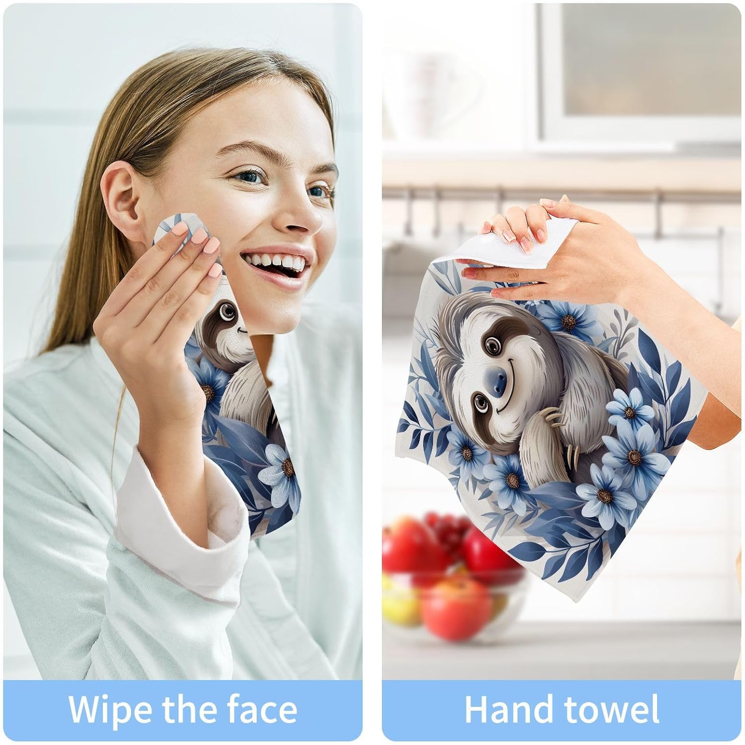 Natural Soft Face Hand Towels