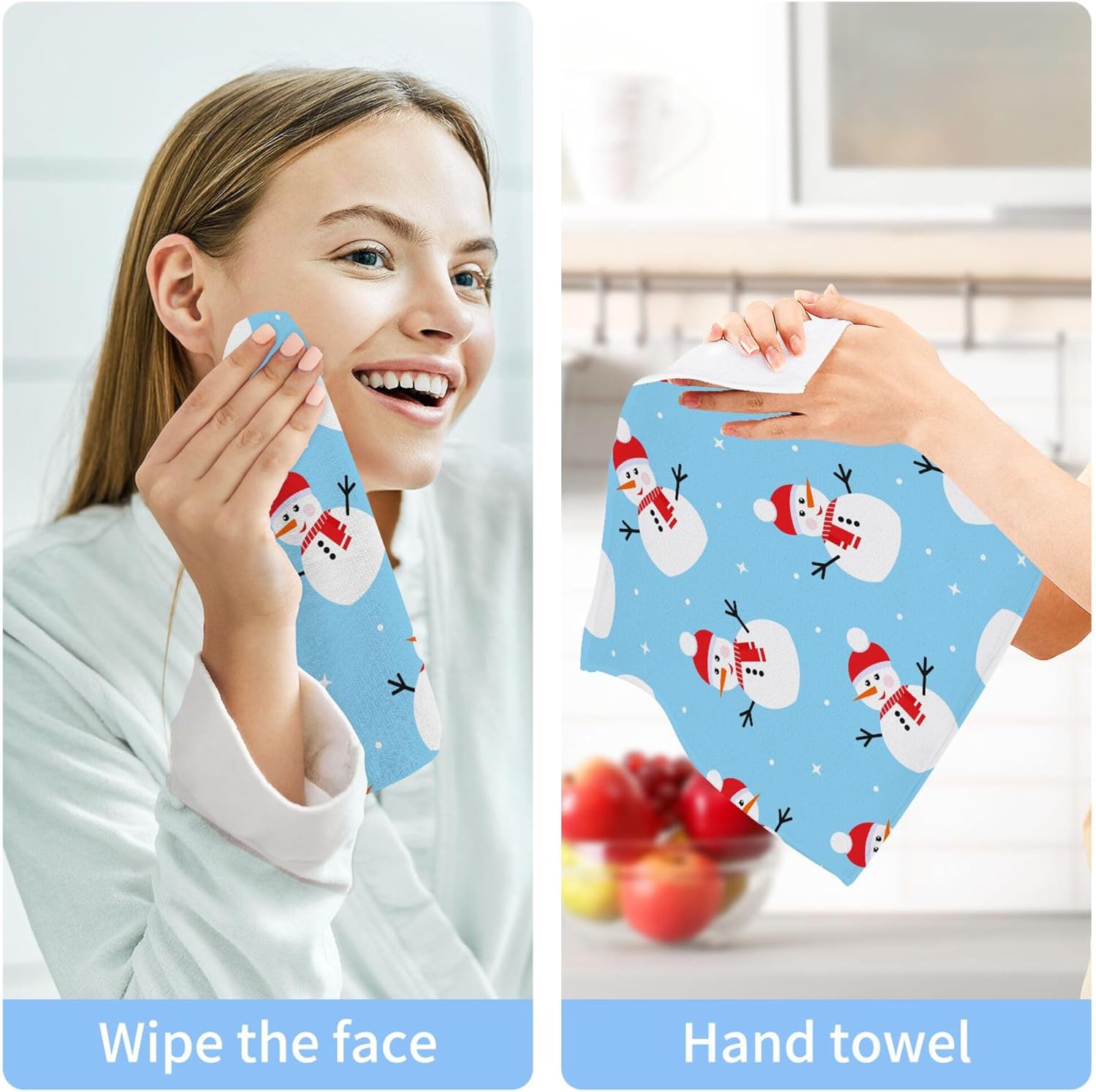 Xigua Christmas Snowman Washcloth Set