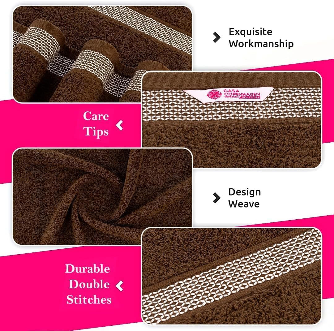 Elegant 6-Piece Solitaire Towel Set