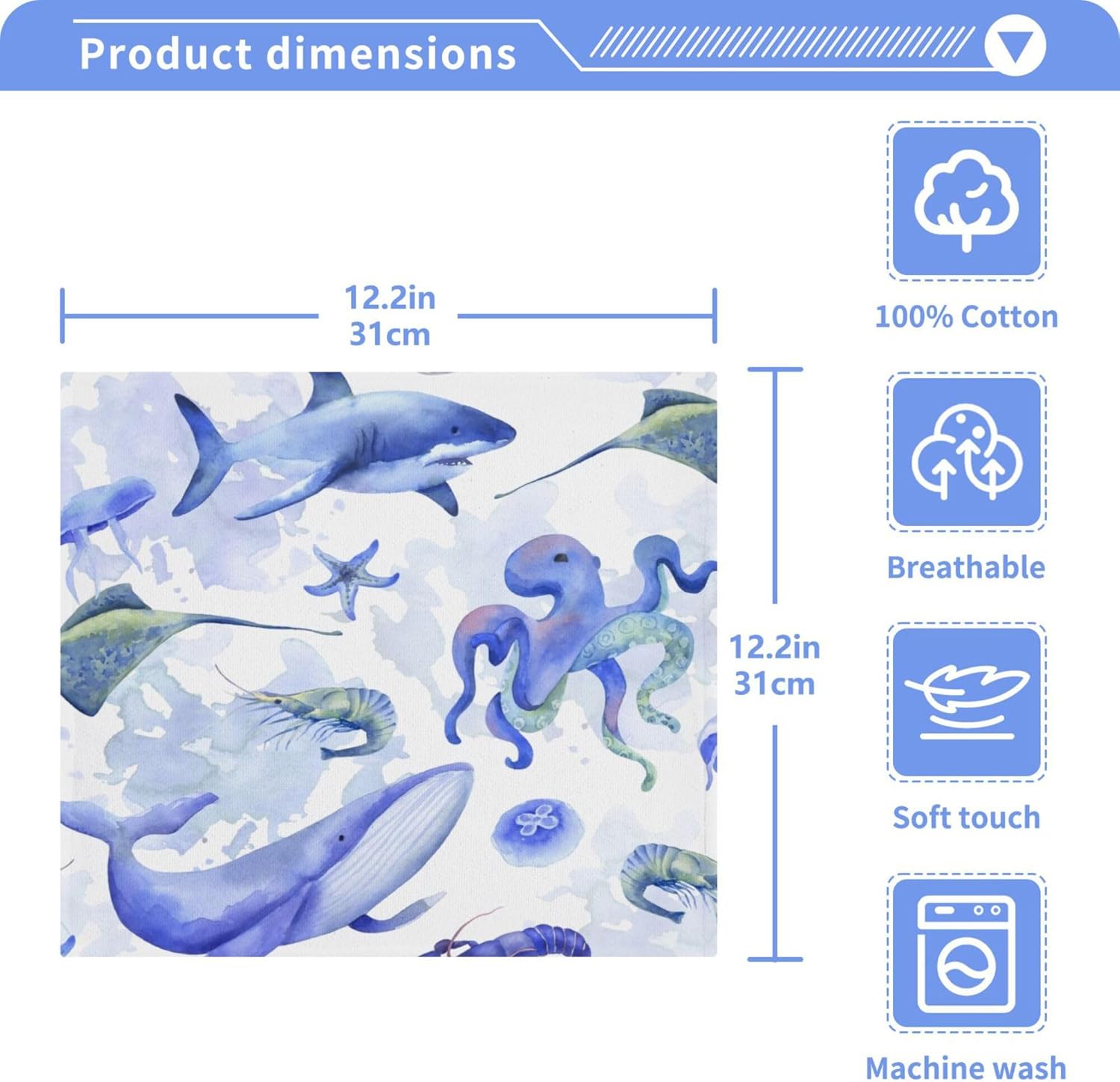 Sturdy 12x12 Inch Washcloths for Fast Drying Multiple Uses