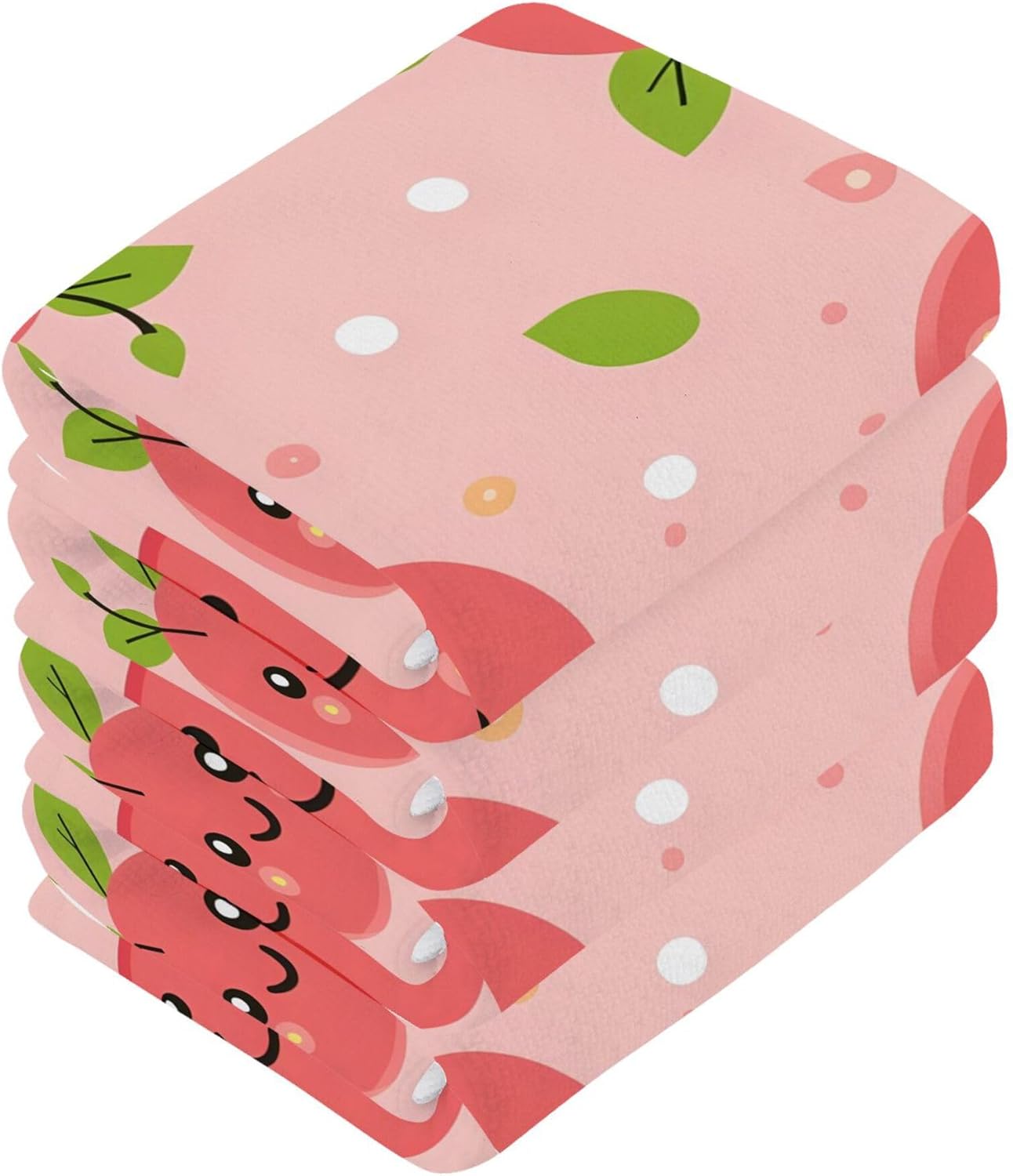 Cute Cherry Washcloth Set