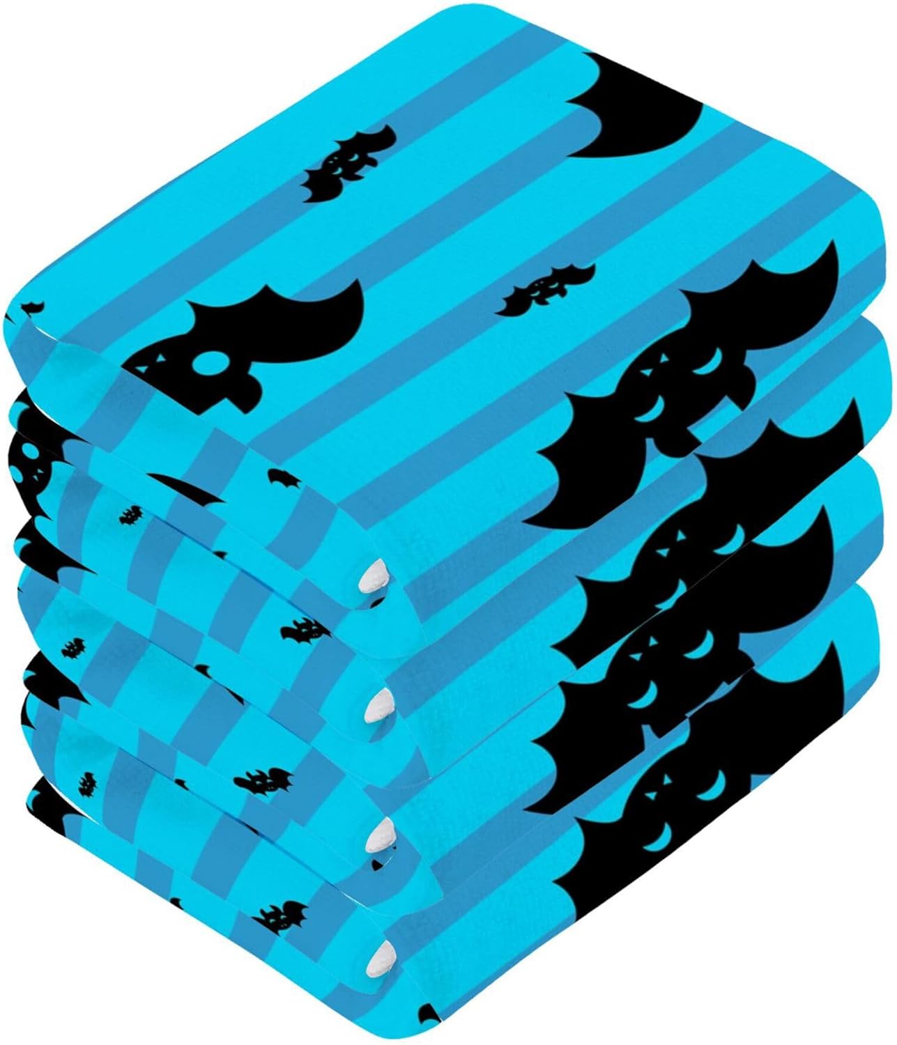 Cute Halloween Bat Washcloth Set - 12 x 12 Inch