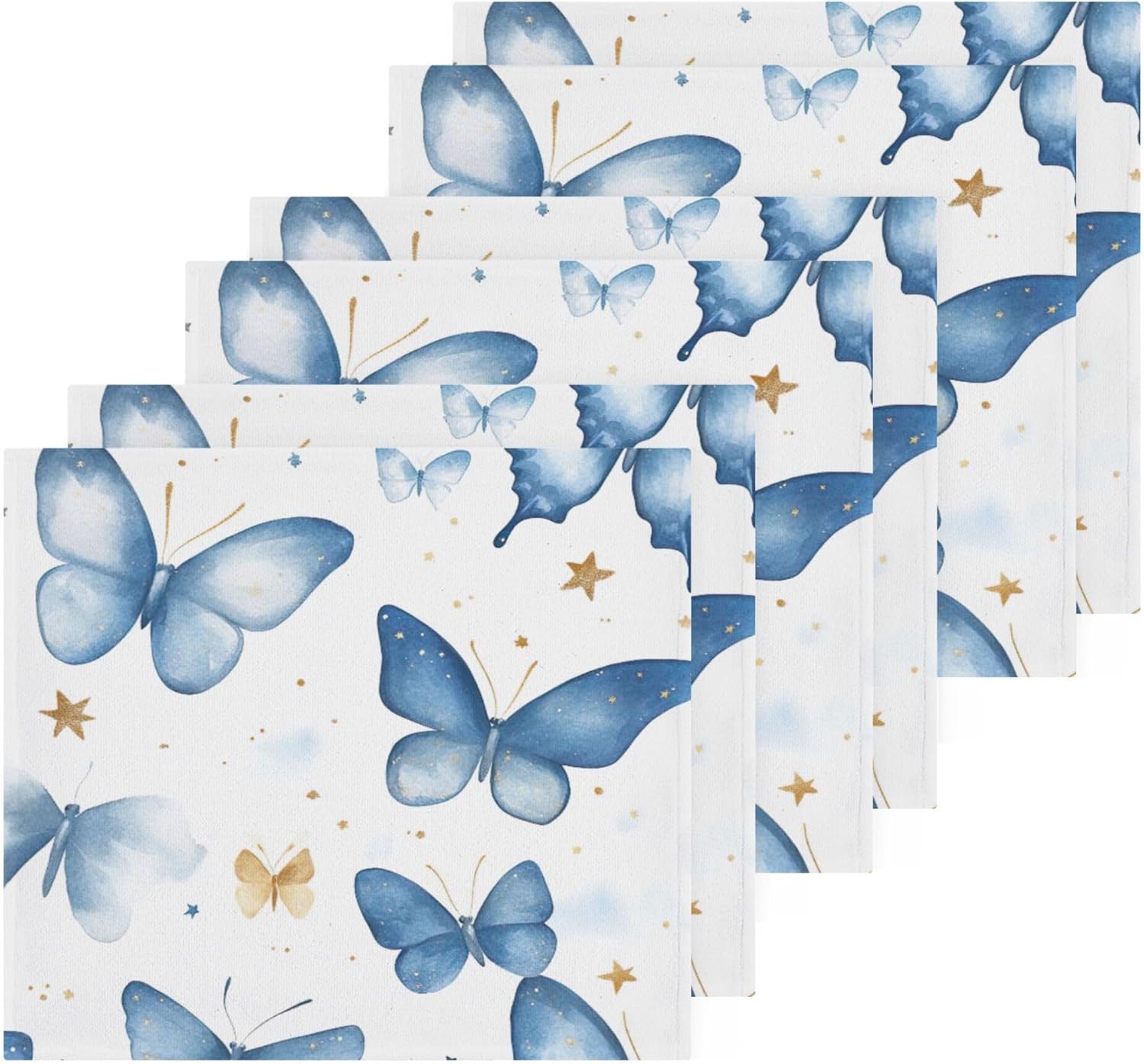 Xigua Watercolor Butterfly Washcloth Set