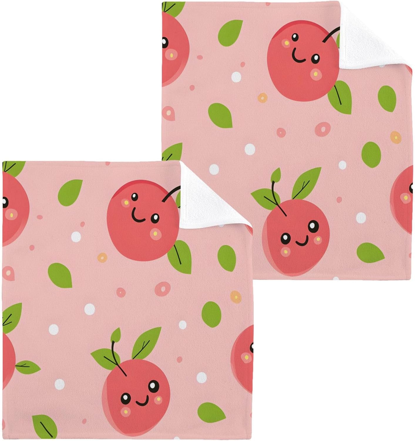Cute Cherry Washcloth Set