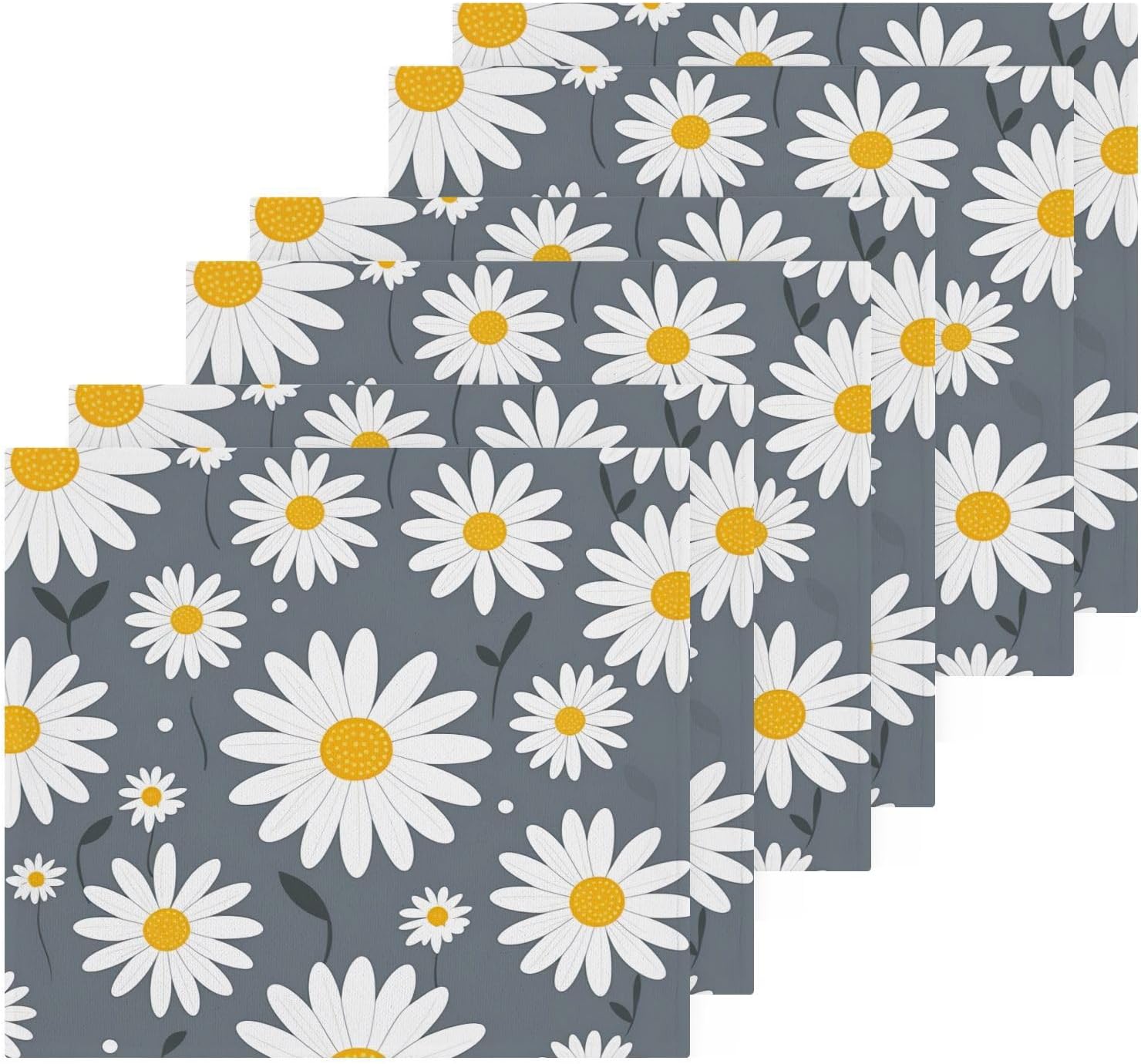 Daisy Flower Washcloth Set Soft Reusable for Babies Travel Use