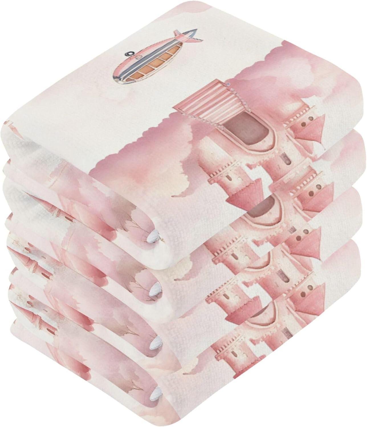 Xigua Watercolor Castle Washcloth Set