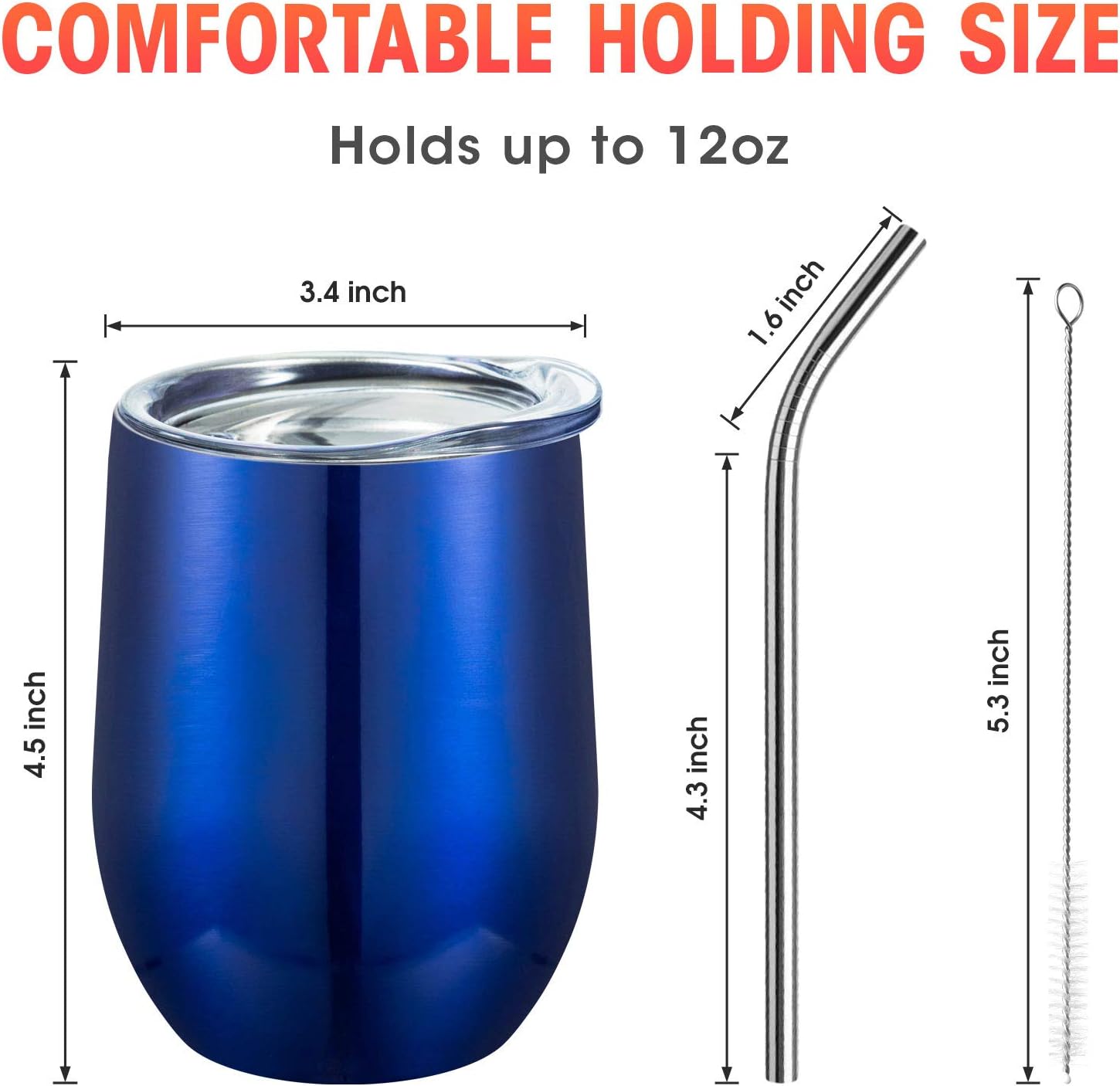 Stainless Steel Wine Tumbler 12 oz