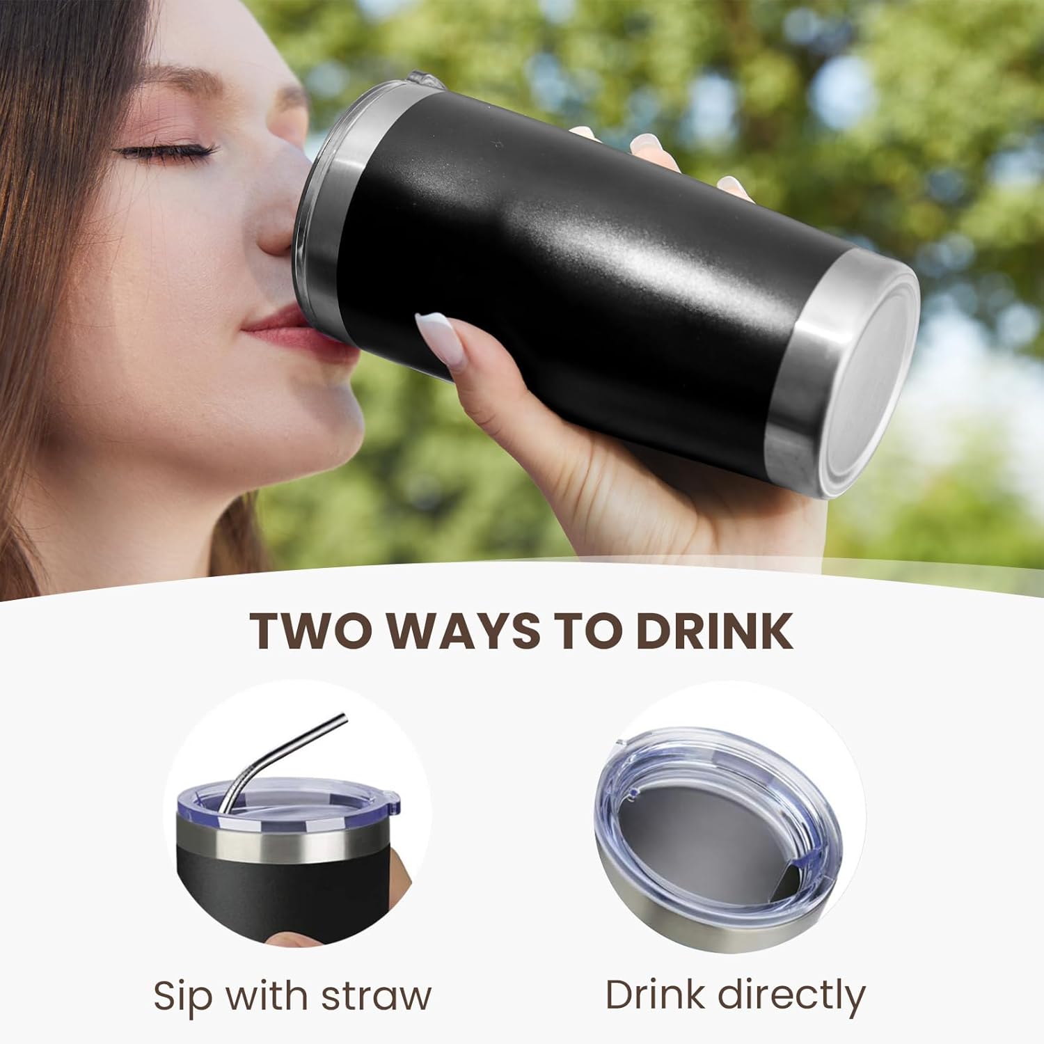Perfect Gift for Travelers Double Wall Vacuum Insulated 20oz Tumbler Set