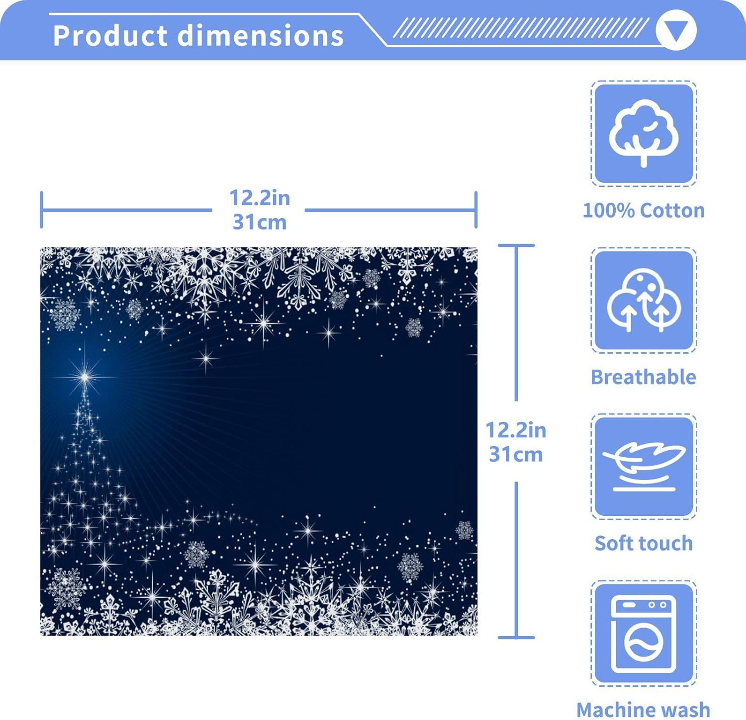 Snowflake Baby Adult Washcloths