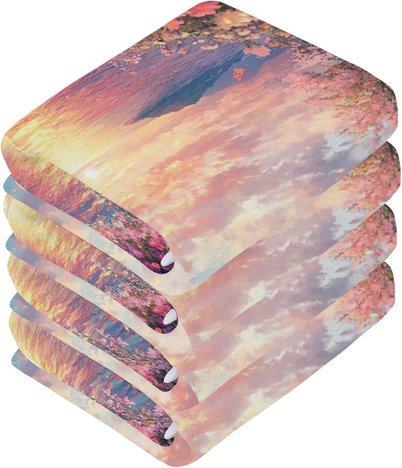 Xigua Sun Setting Washcloth Set - Absorbent Multi-Functional