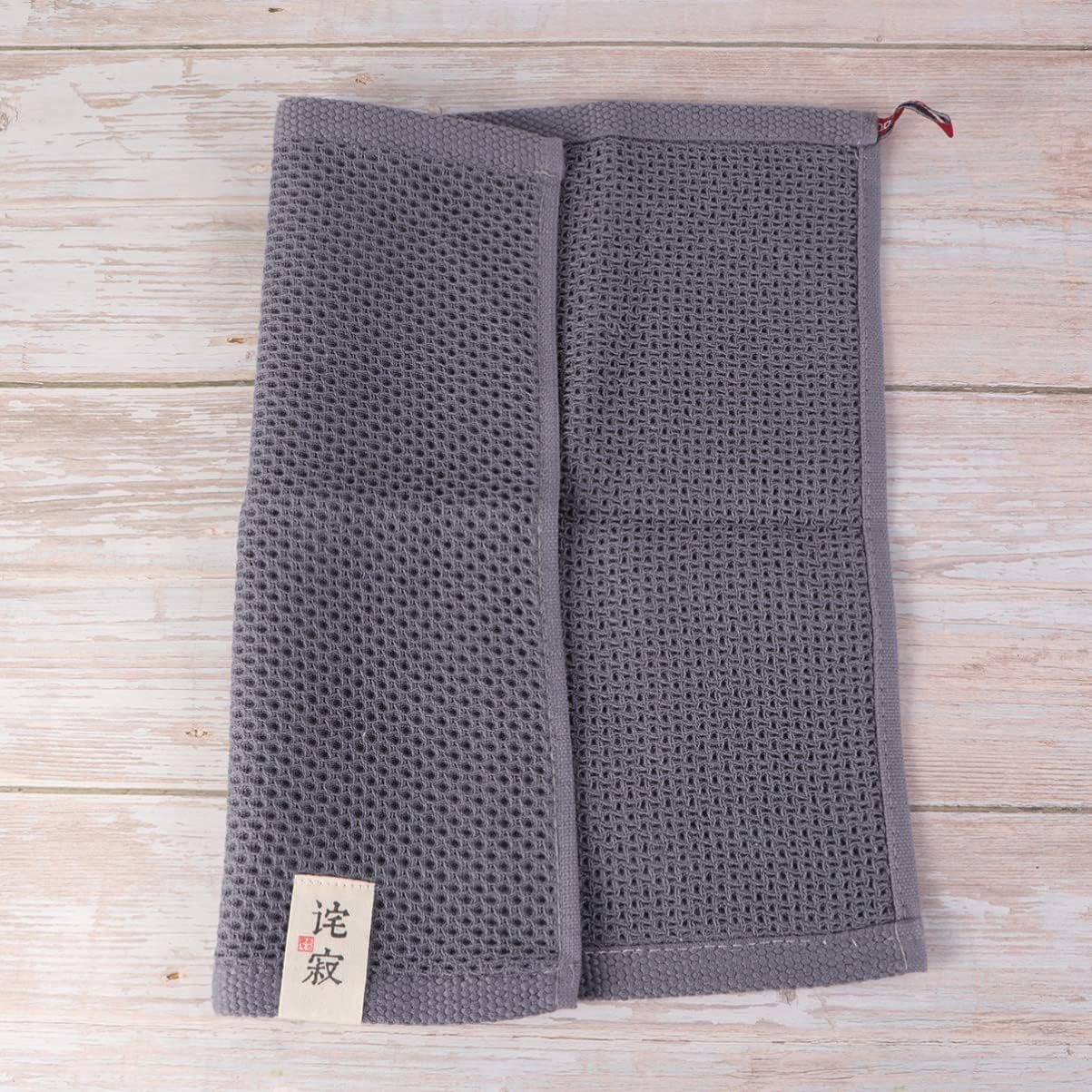 Alipis Waffle Weave Washcloth Set 32x32cm Cotton Face Towel Ultra Soft