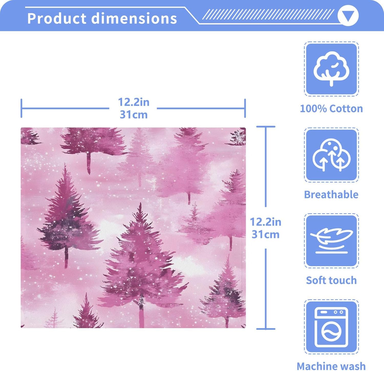 Xigua Winter Trees Washcloth Set