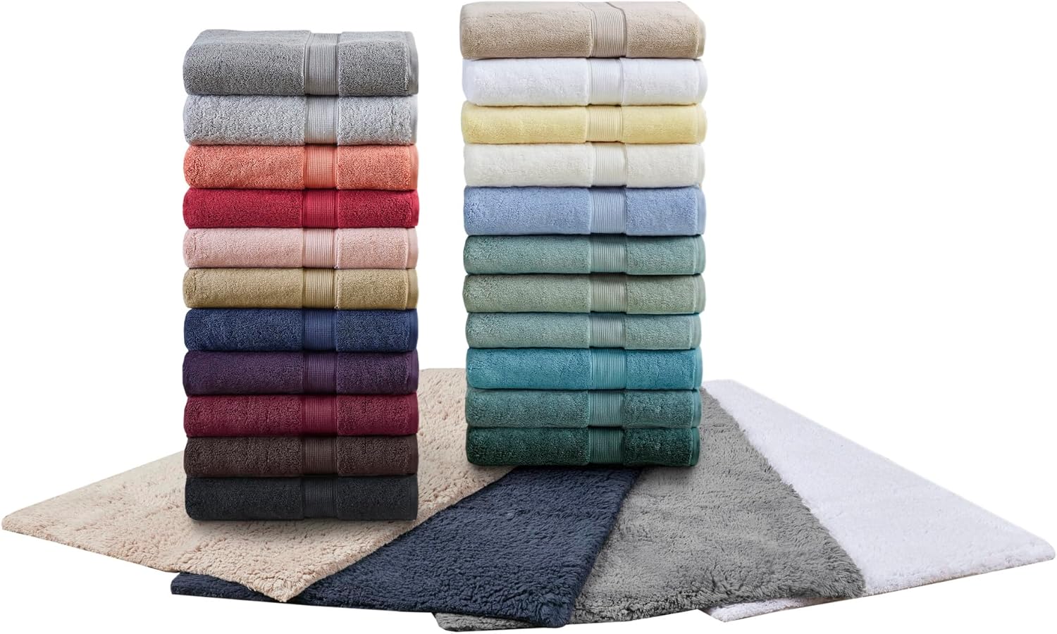 Luxury Plus Size Turkish Cotton Bath Towels Set