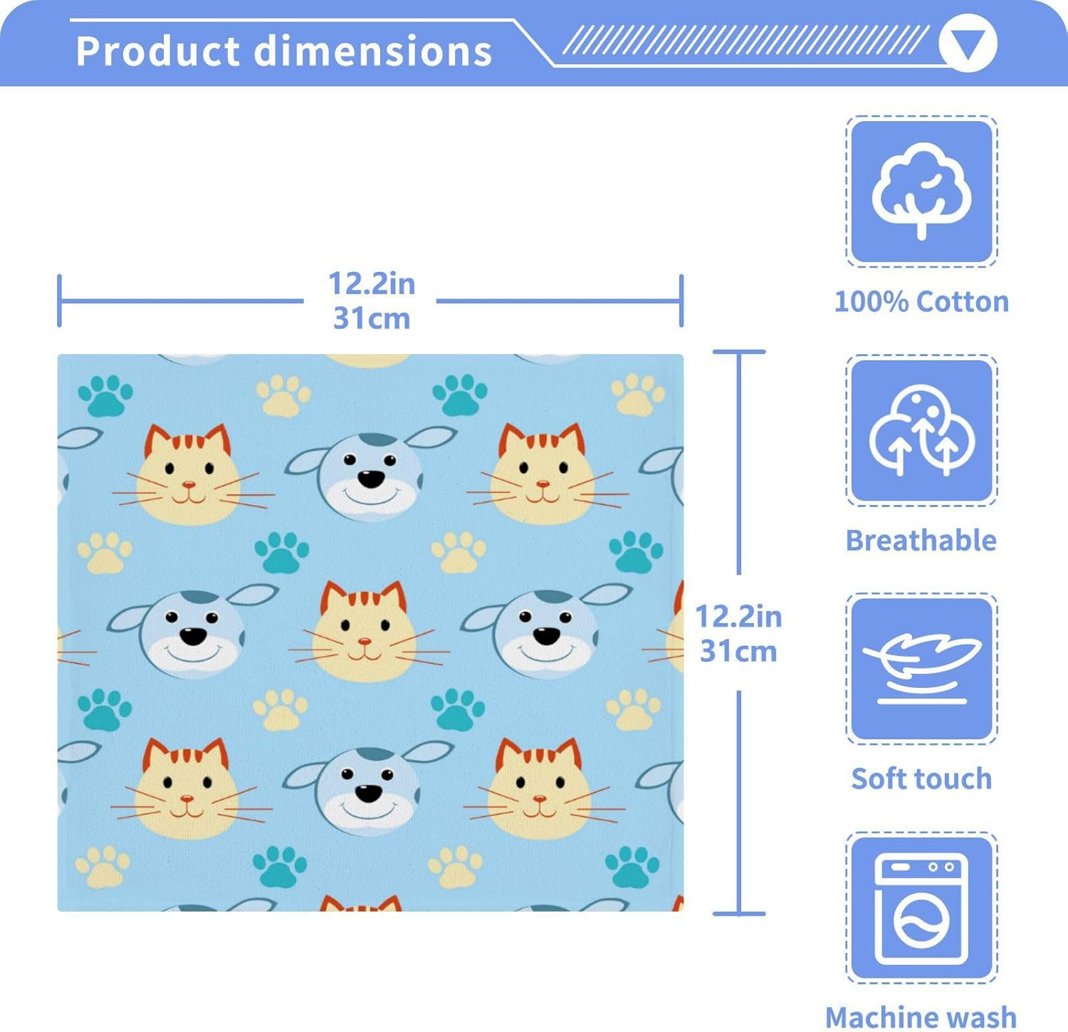 Cute Baby Travel Washcloths for Dogs or Kids