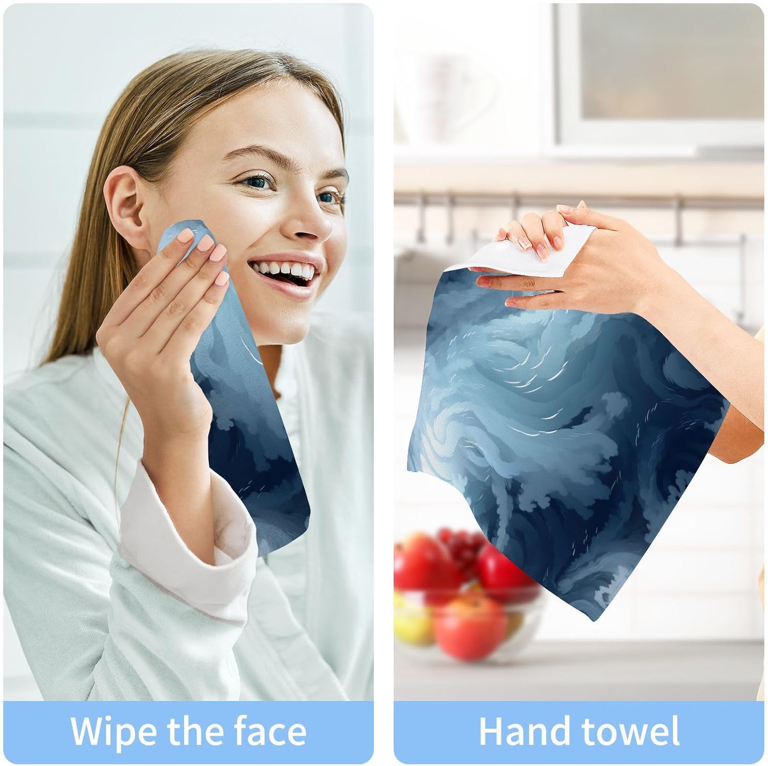 Yettasbin - Blue Texture Washcloth Set