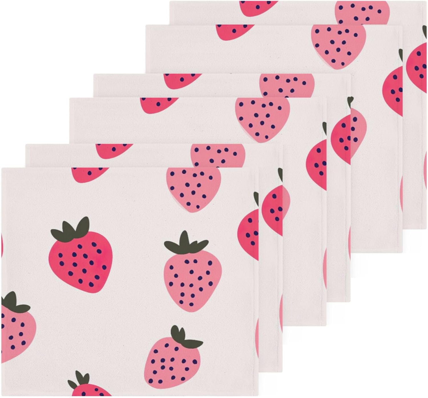 Cute Strawberry Washcloth Set for Fast-Drying Multi-Purpose Towels