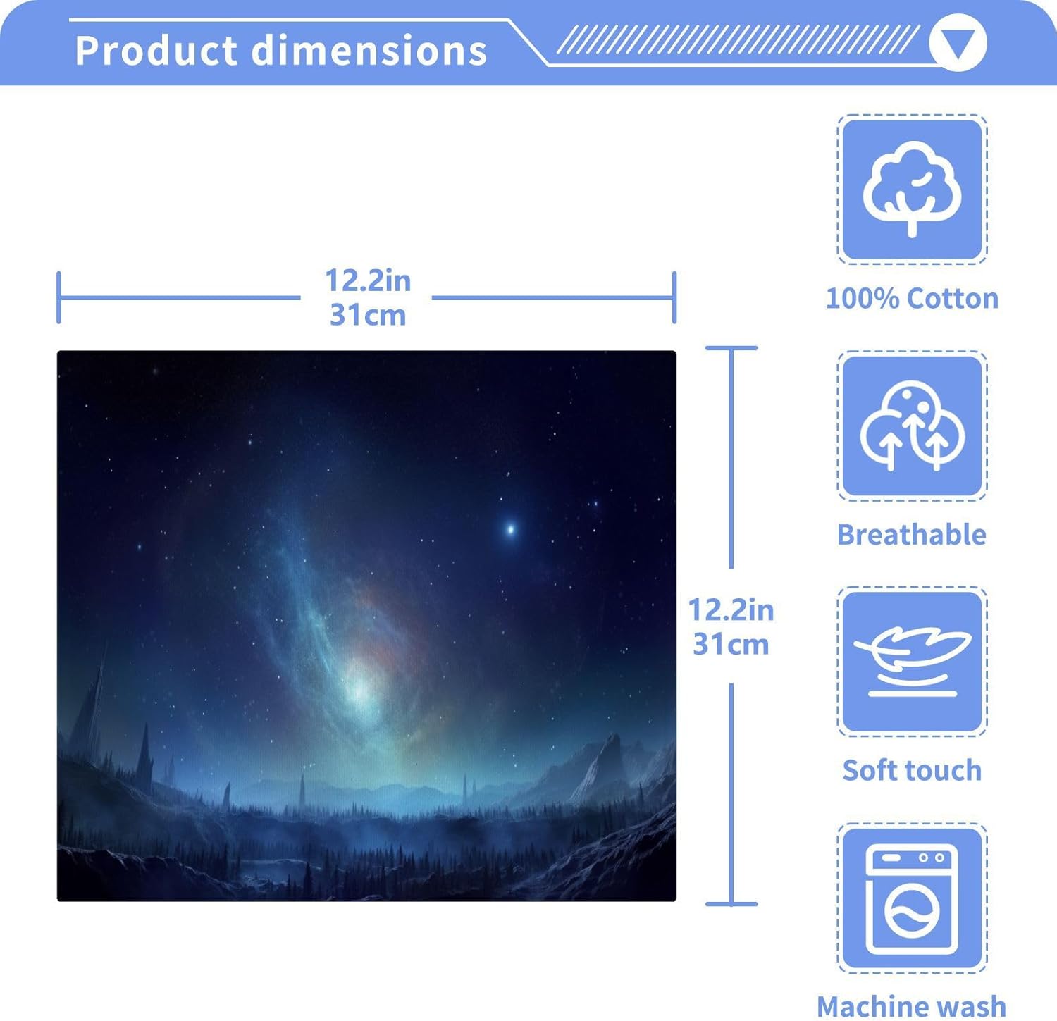 Galaxy Washcloth for Babies and AdultsSoft and Reusable