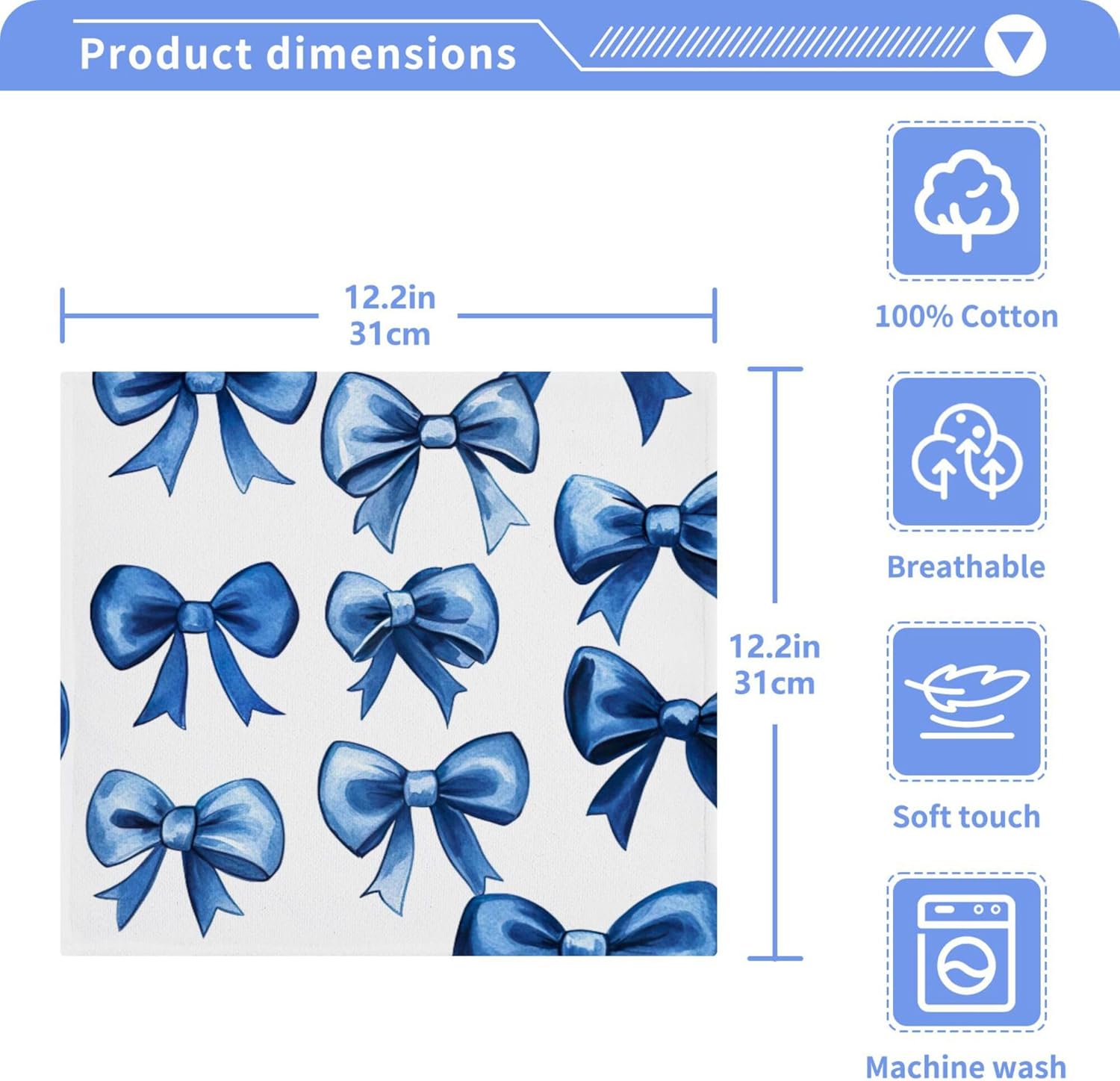 Xigua Watercolor Blue Velvet Bows - Make Drying Fun