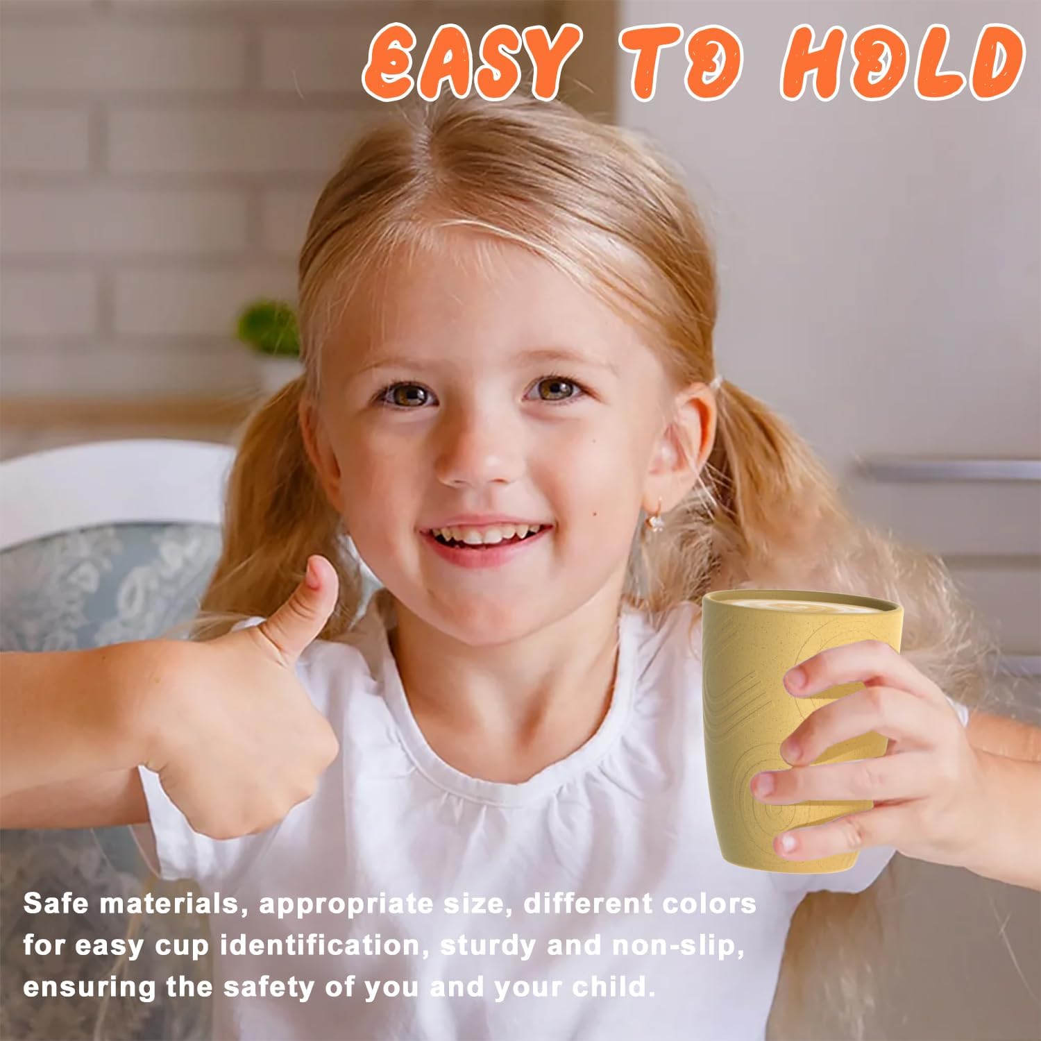 Homienly 12oz wheat straw cups Premium drinking cups stackable safe