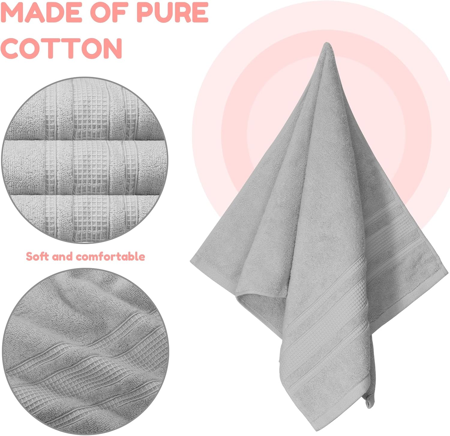 ZLHETWT Soft Absorbent Washcloth for Face and Body