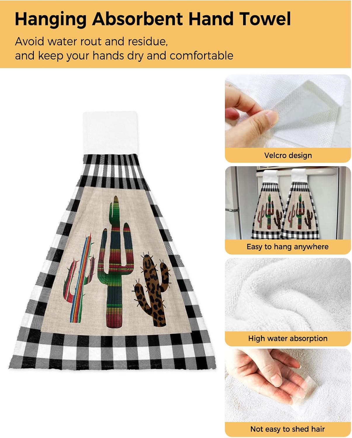 2-Piece Retro Tie Towels with Mexico Stripe Design