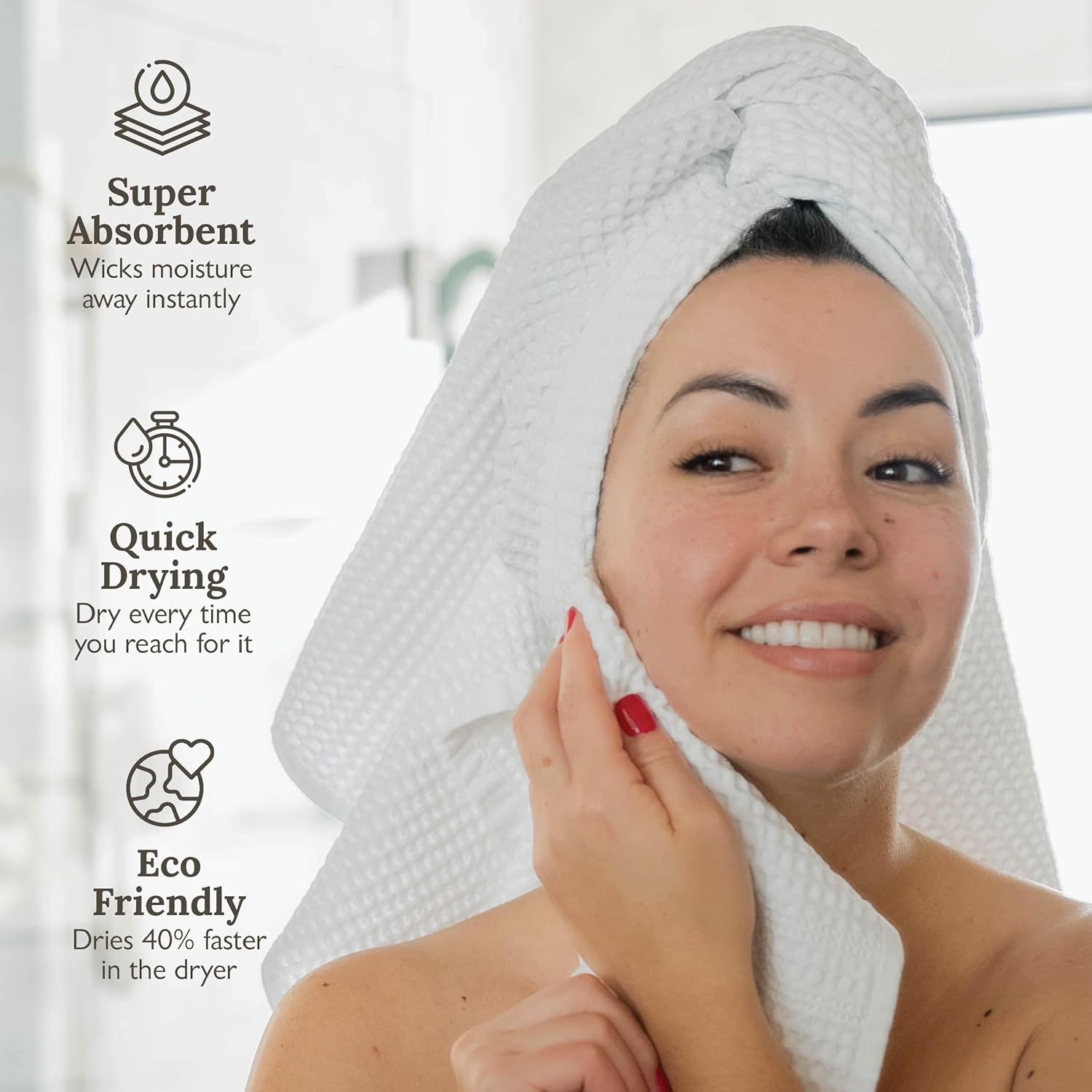 Gilden Tree Waffle Towels Set of 4 Pewter