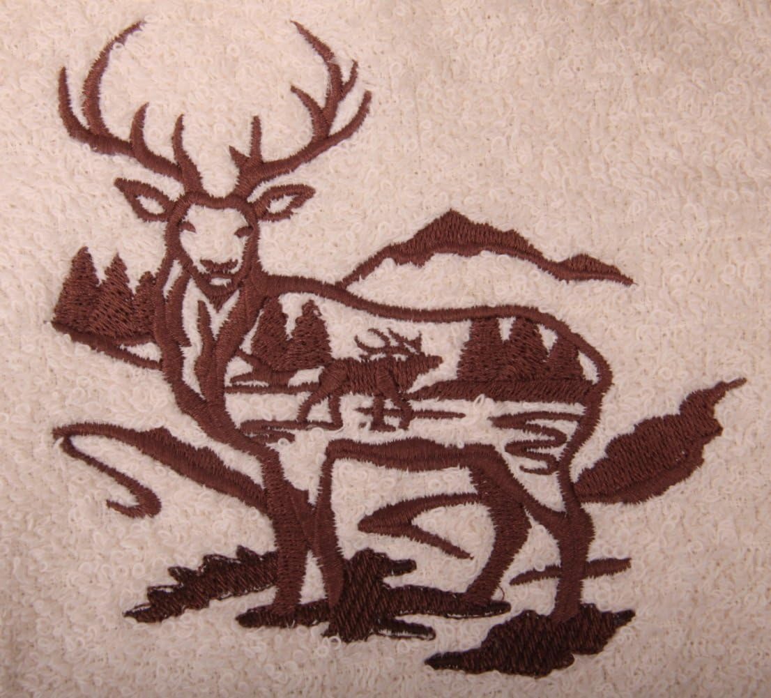 Big Black Horse Bath Towel Set ELK Silhouette
