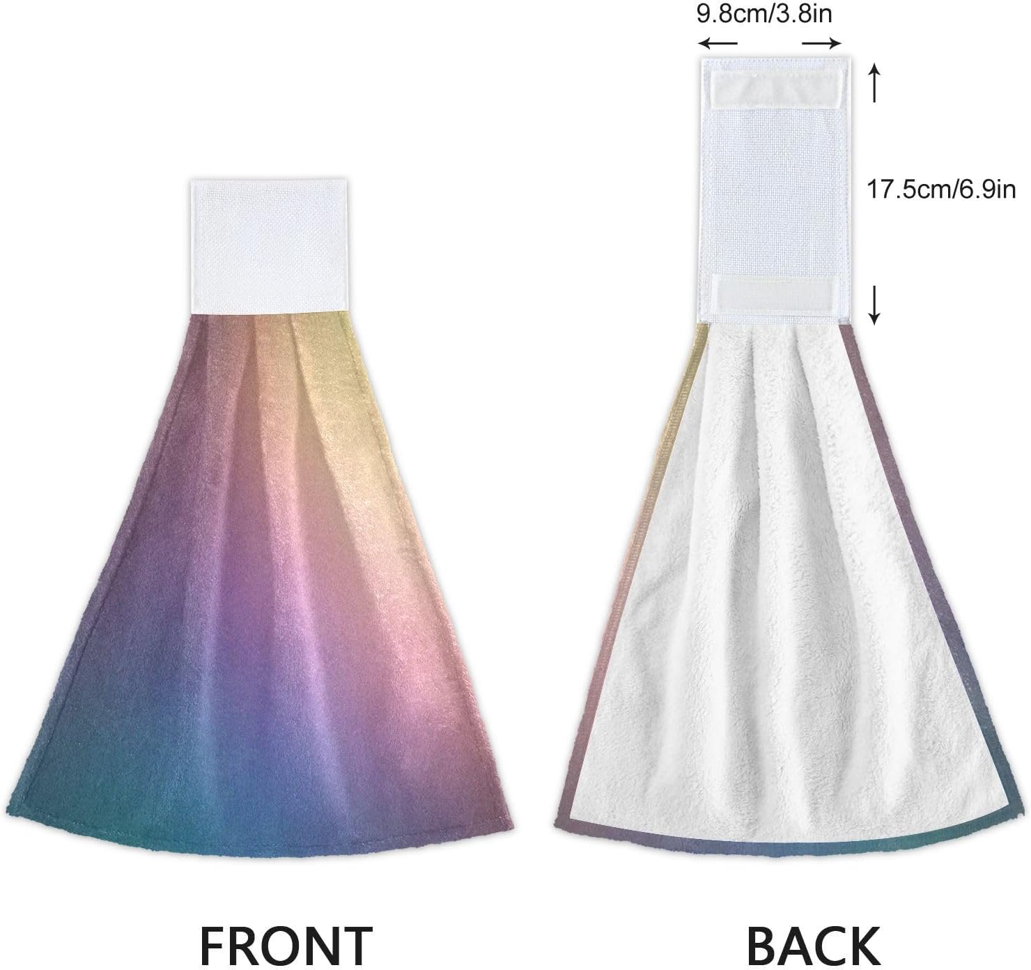 Blue Pink Lilac Yellow Gradient Hanging Towels Set