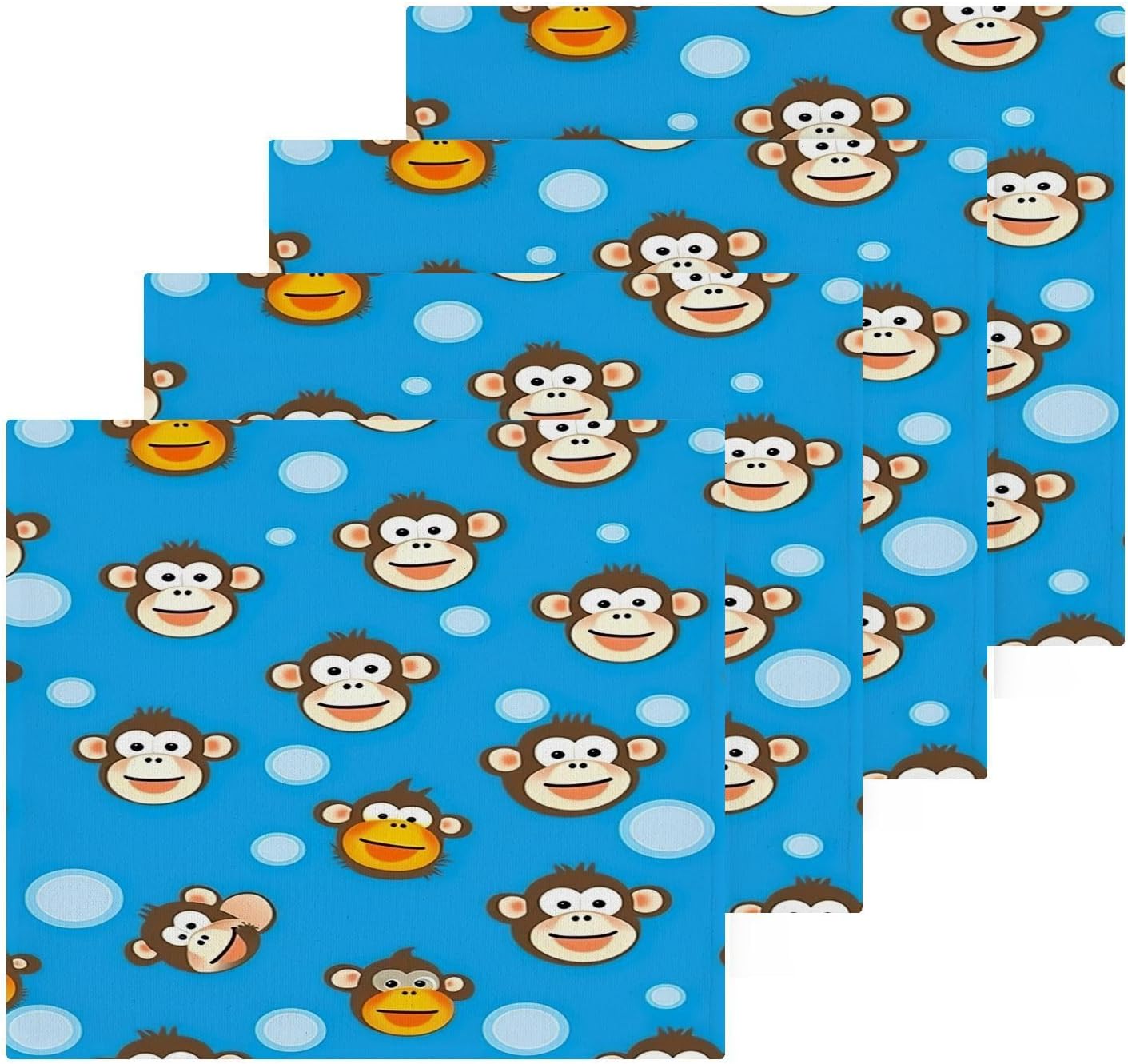 Eco-Bright Cartoon Monkey Washcloth 2-Pack