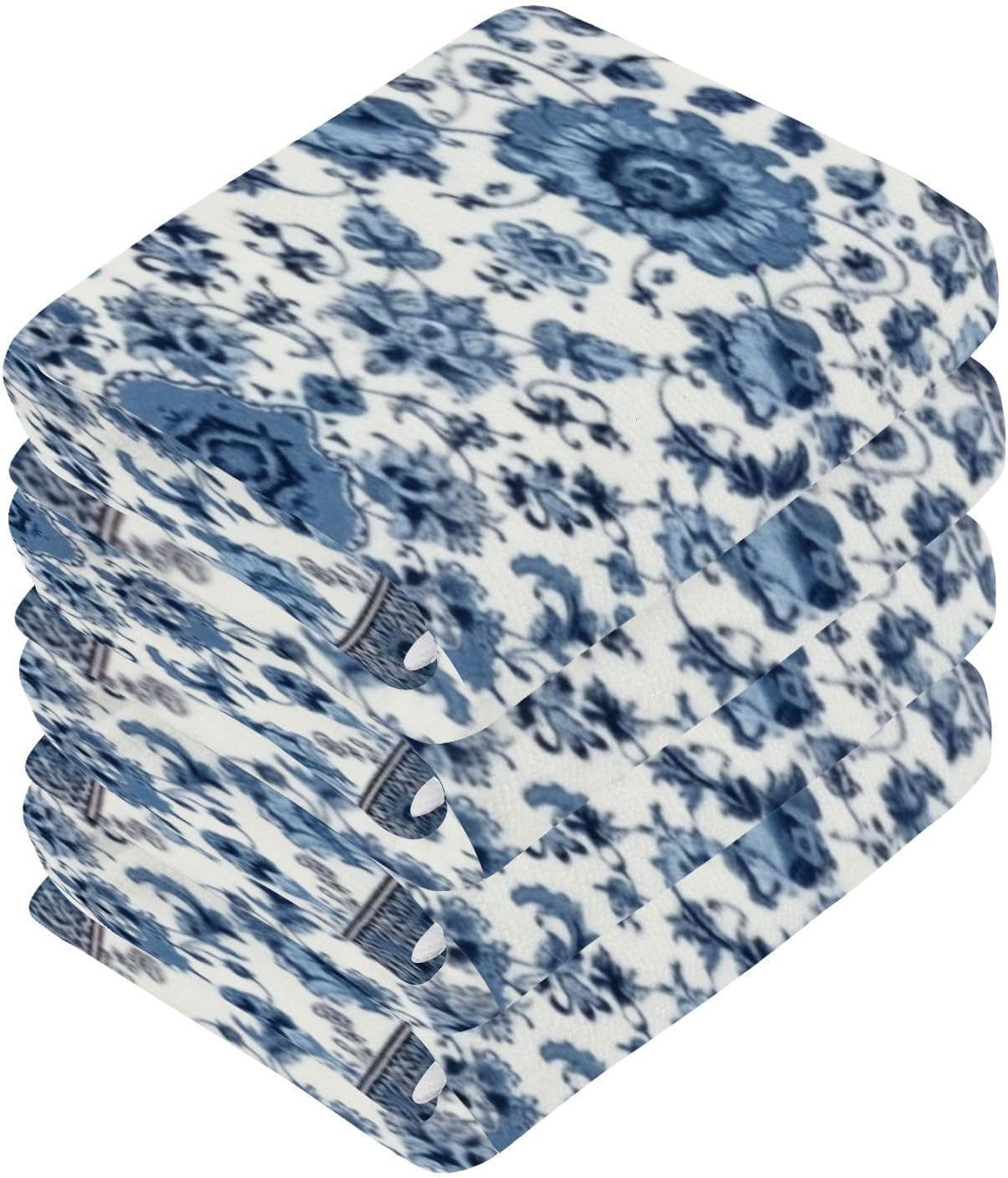 YETTASBIN Blue Texture Washcloths 2 Pack