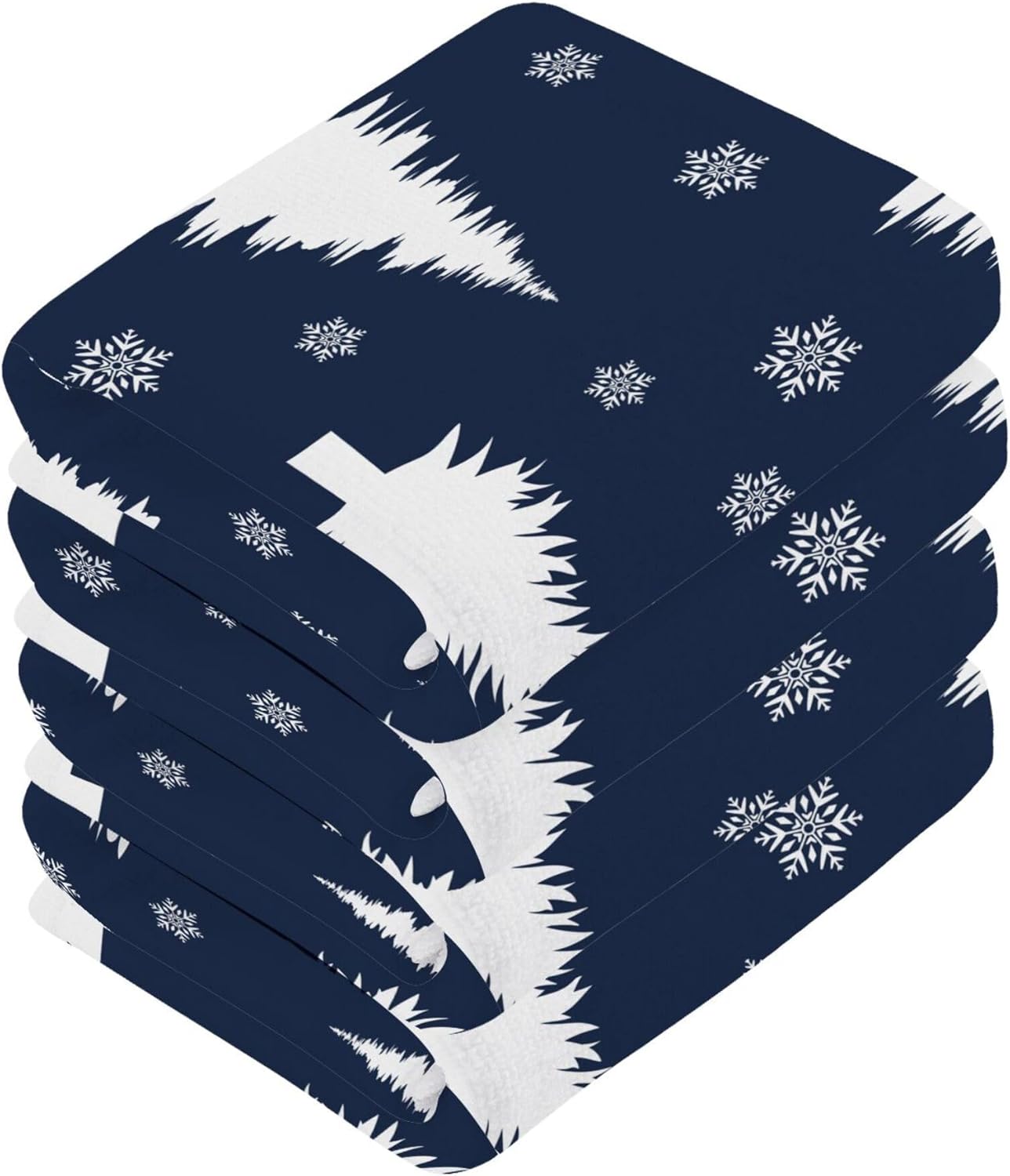 Xigua Christmas Trees Washcloths Set of 2 12x12 Inch 1