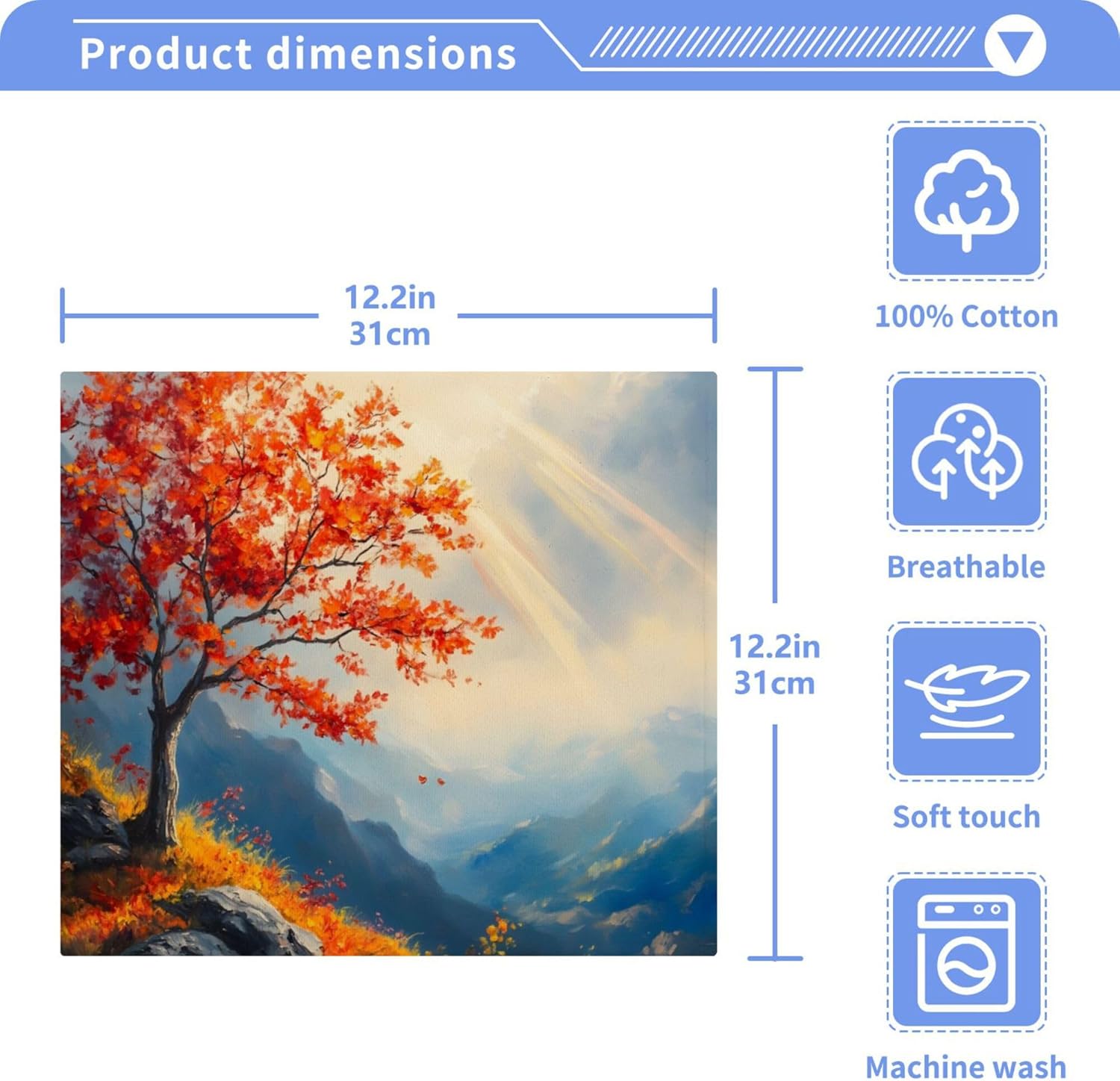 Perfect Xigua Autumn Tree Washcloths