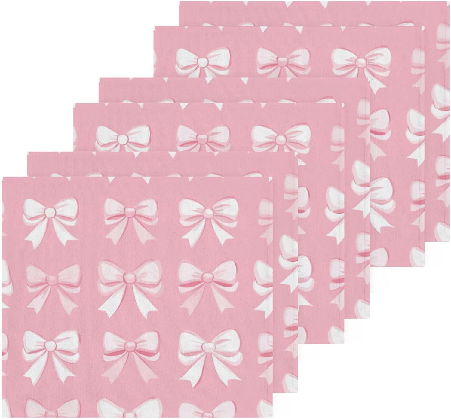 Xigua Bow Pattern Washcloth Set