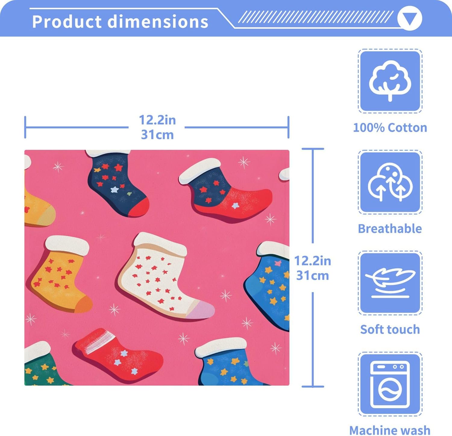 Elegant Christmas Washcloth Set for Fast Drying