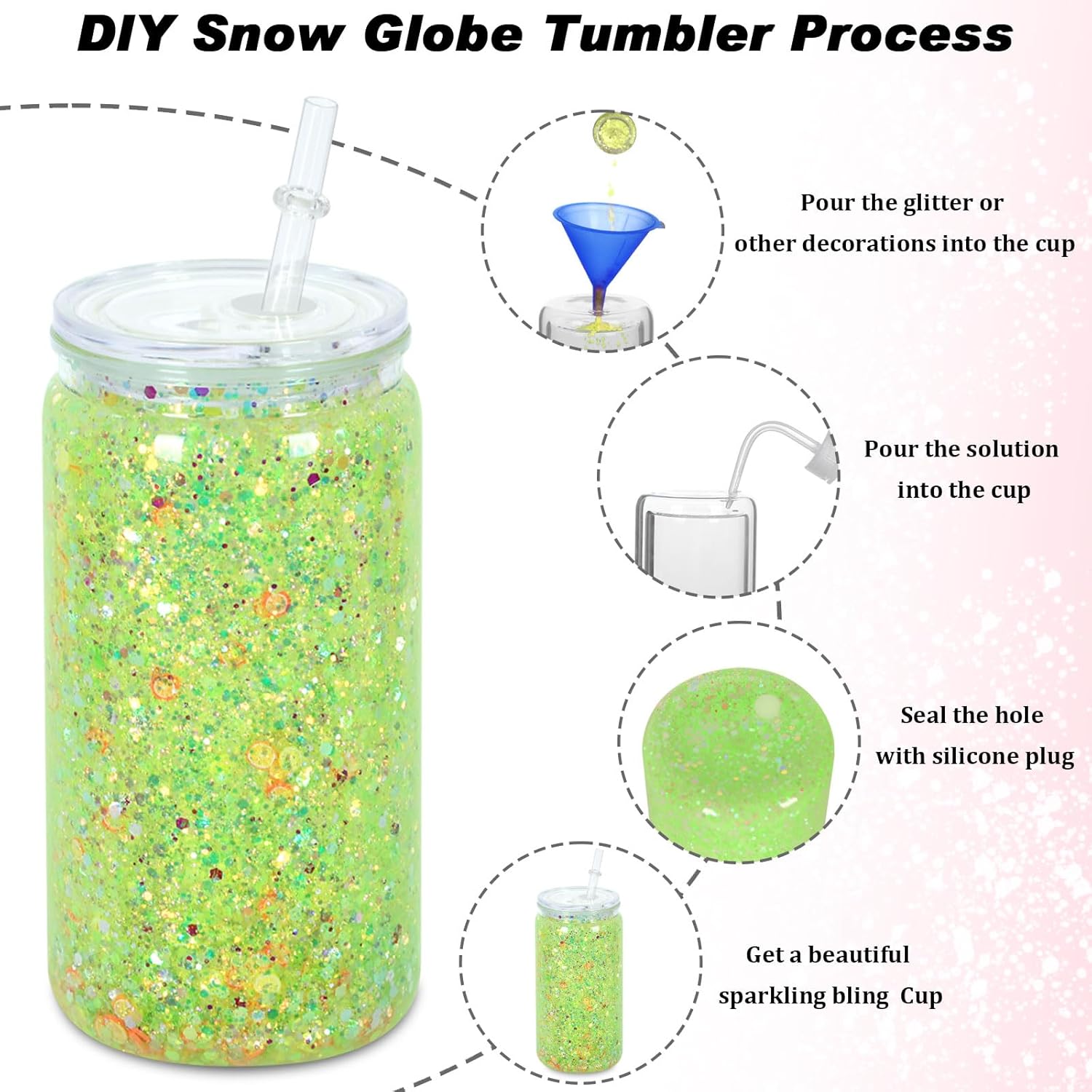 Double-Drilled Snow Globe Tumbler