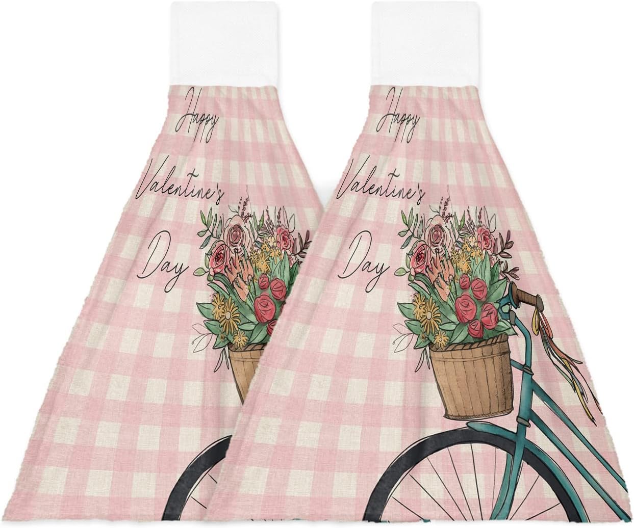 Hand Tie Towel Set Rose Pink Gingham