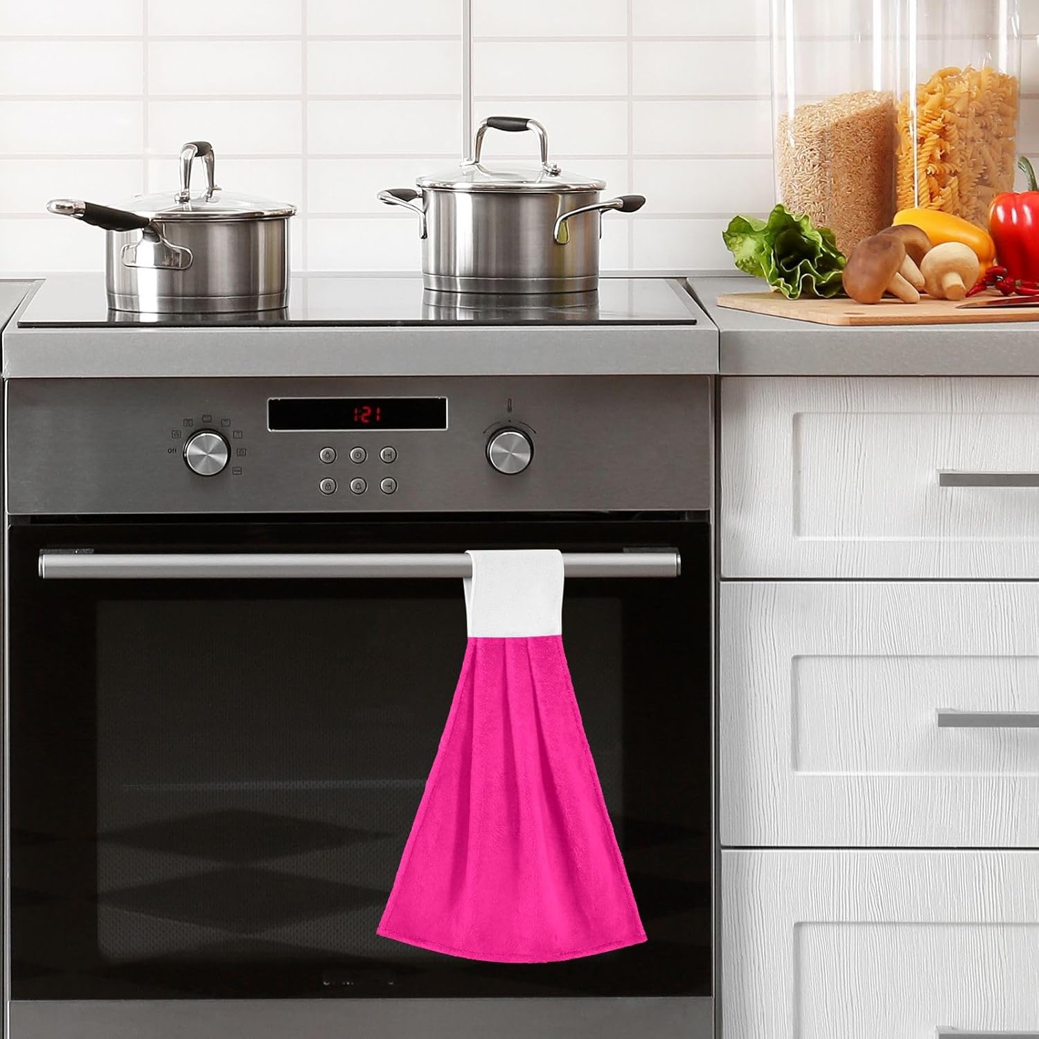 RPLIFE Rose Kitchen Towels 2 Pack Soft and Absorbent