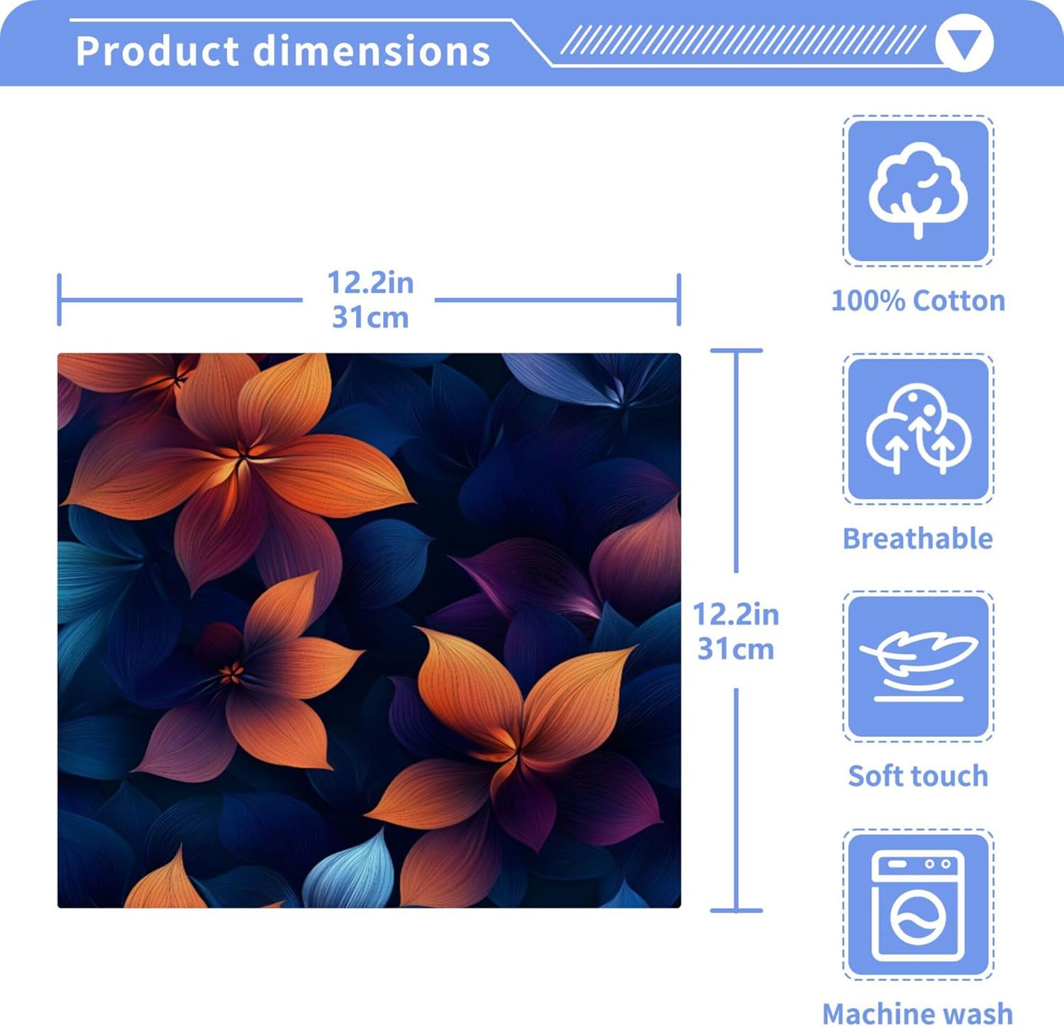 Fragrant Floral Washcloth Set for Fast Dry