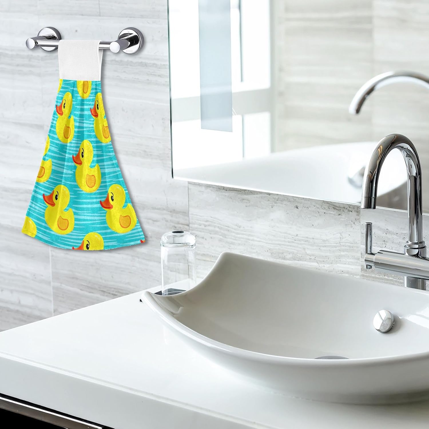 Hanging bath towels with loops - Ultra-absorbent soft multiPurpose bath towel set