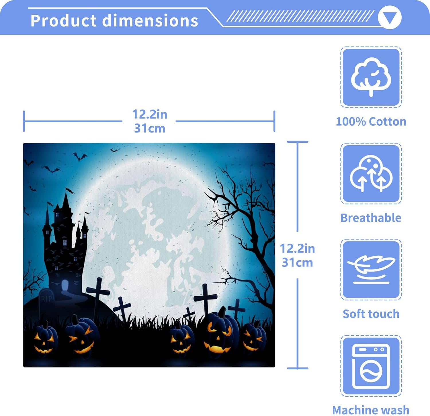 Halloween pumpkin washcloths