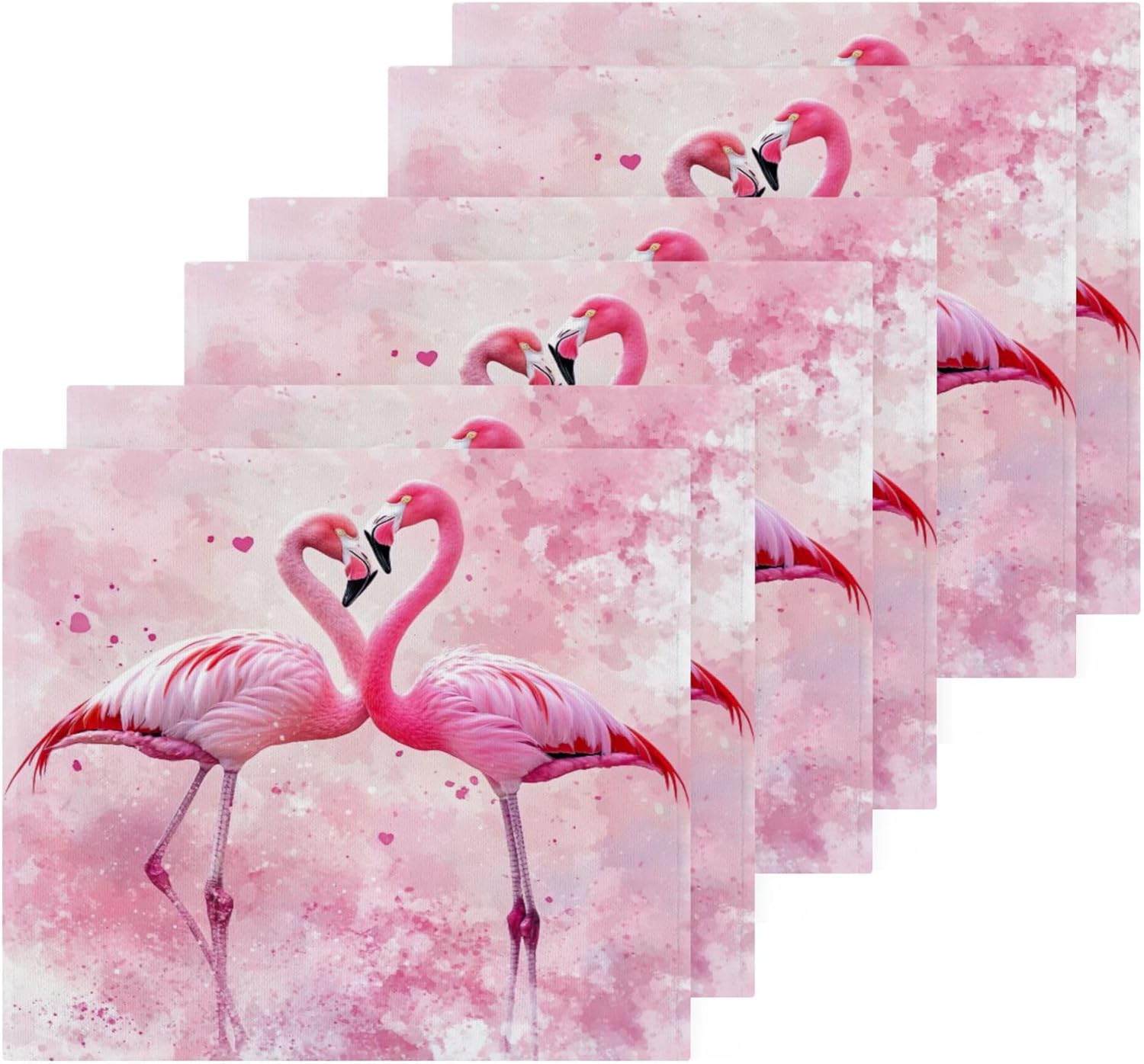 Flamingo in Love Washcloth Set